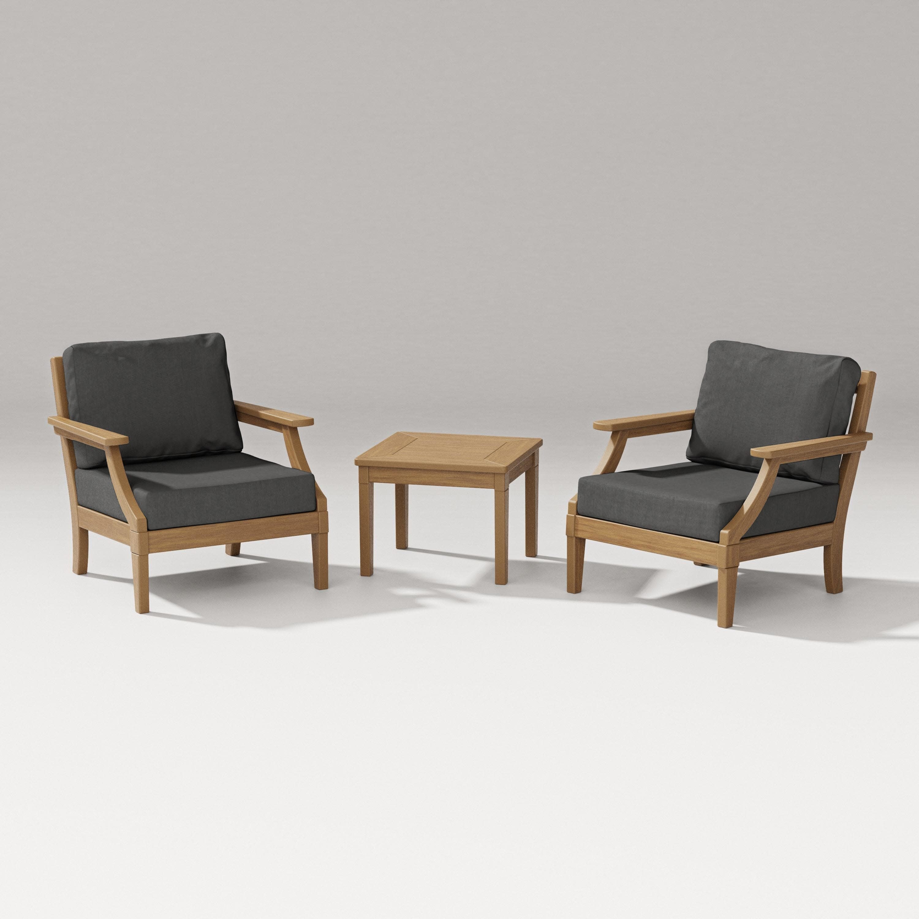 Estate 3-Piece Lounge Chair Set in Natural / Spectrum Carbon
