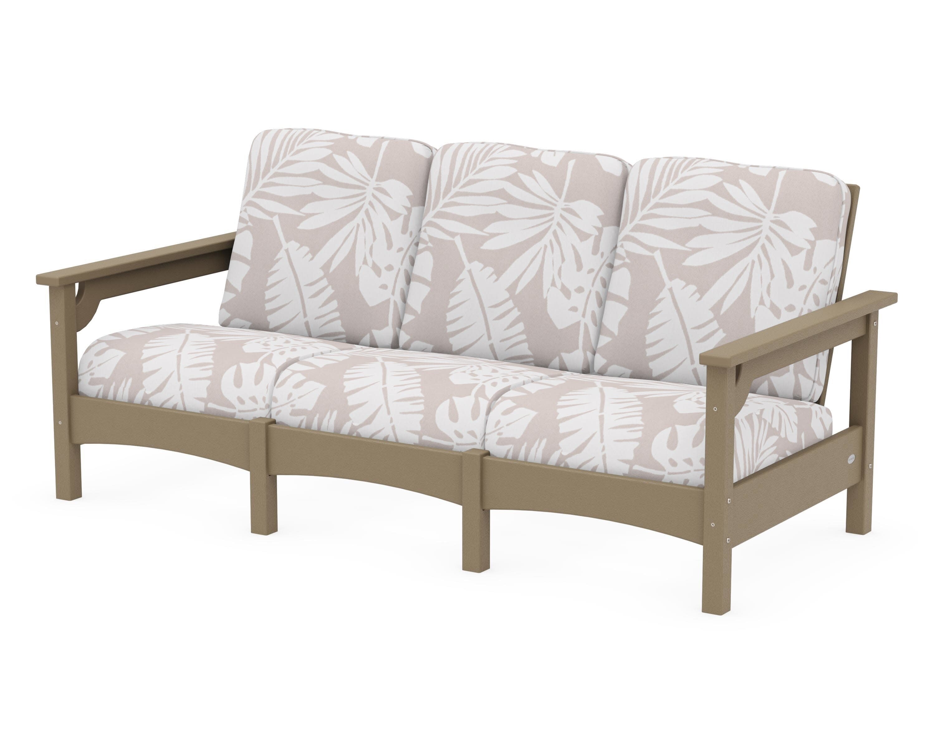Club Sofa in Vintage Sahara / Leaf Dune Burlap