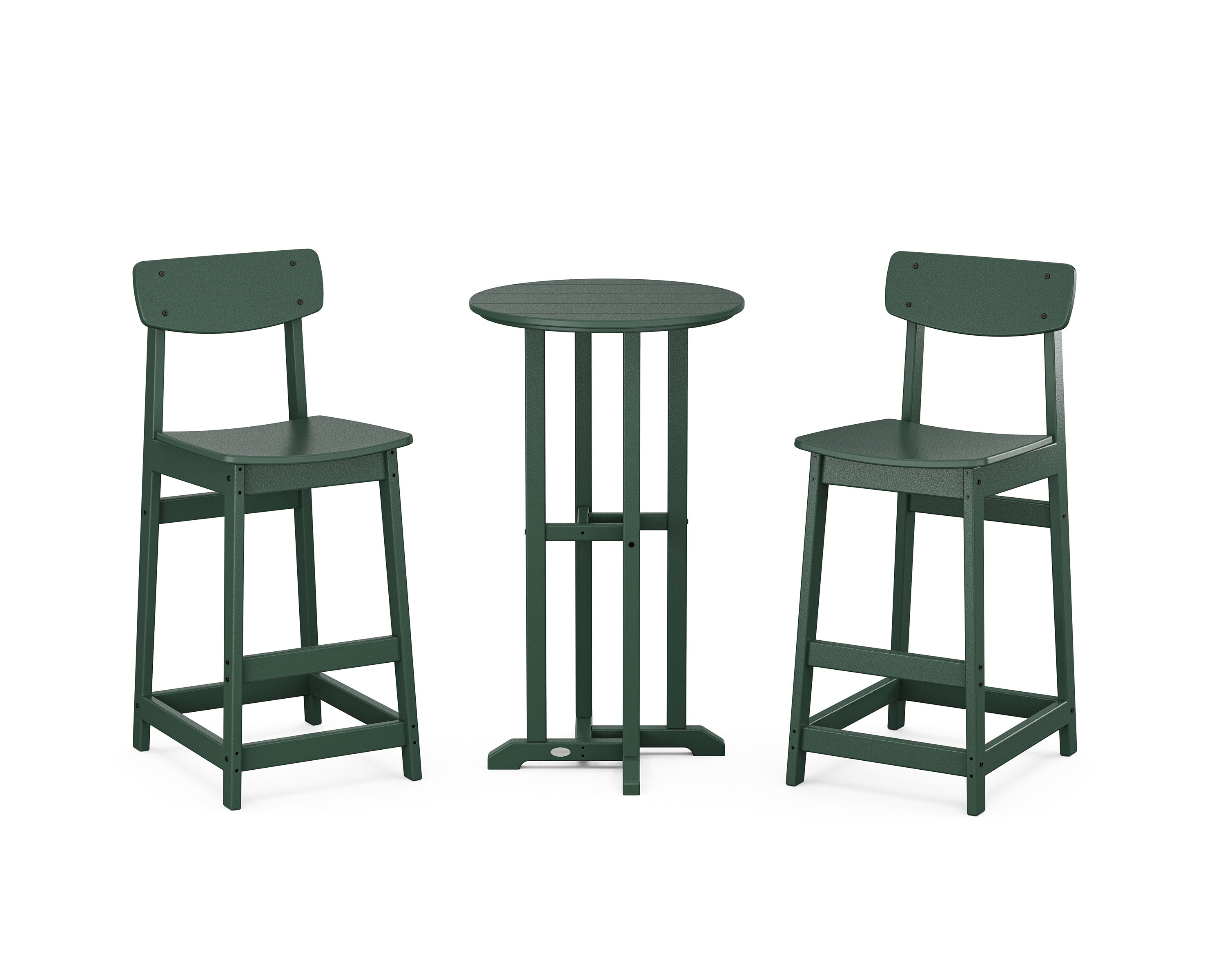 Modern Studio Urban Bar Chair 3-Piece Bistro Set in Green
