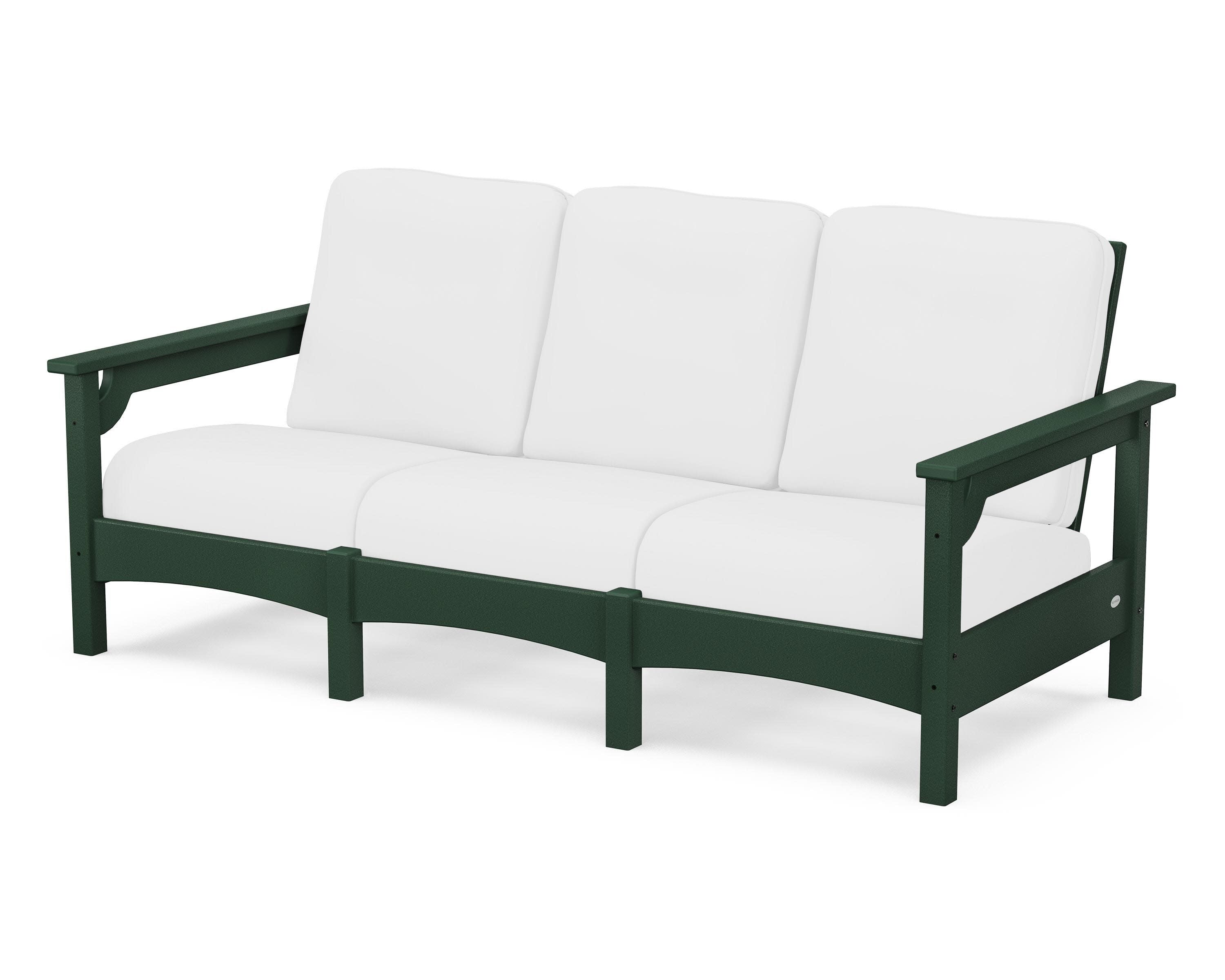 Club Sofa in Green / Natural