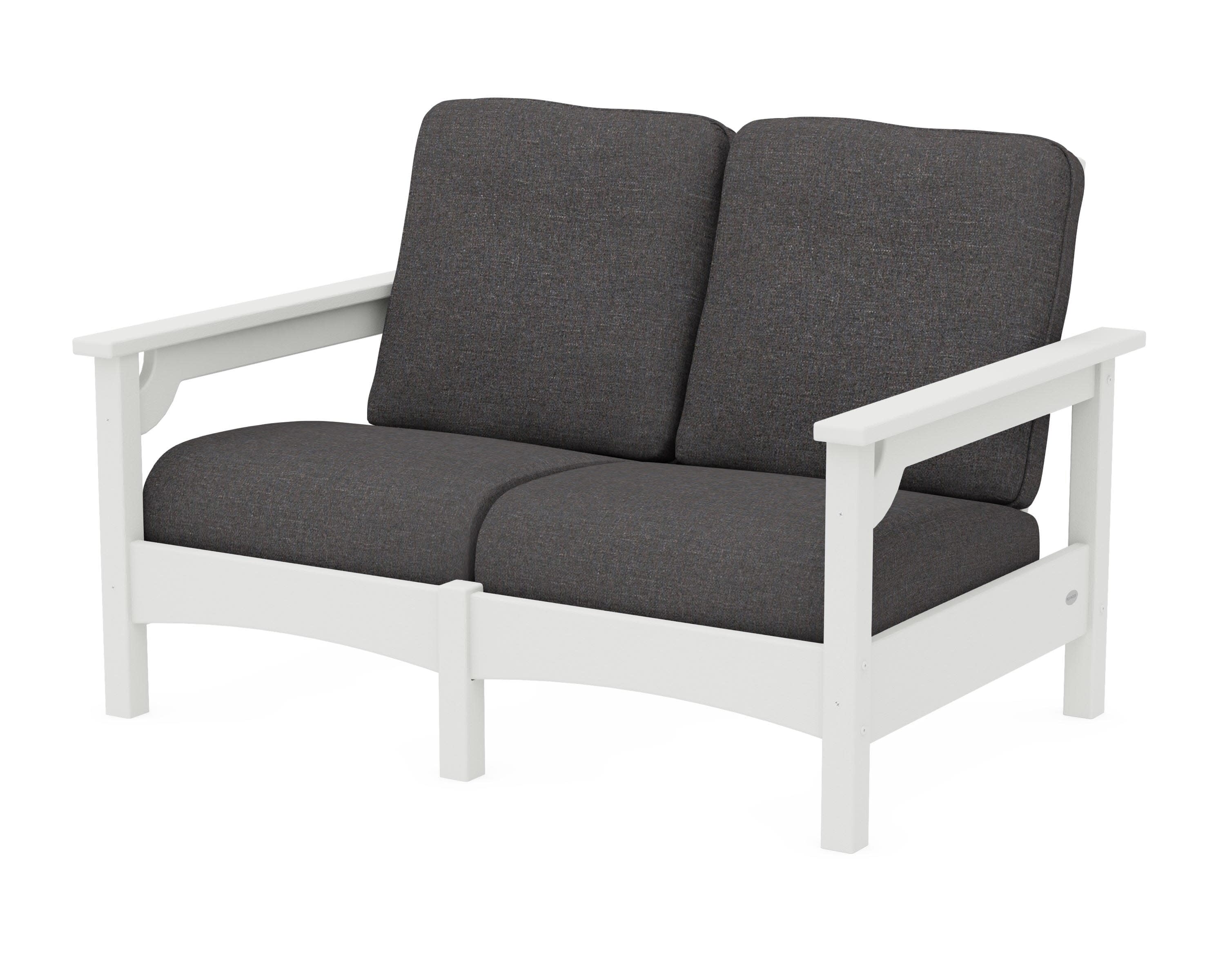 Club Loveseat in Vintage White / Ash Charcoal