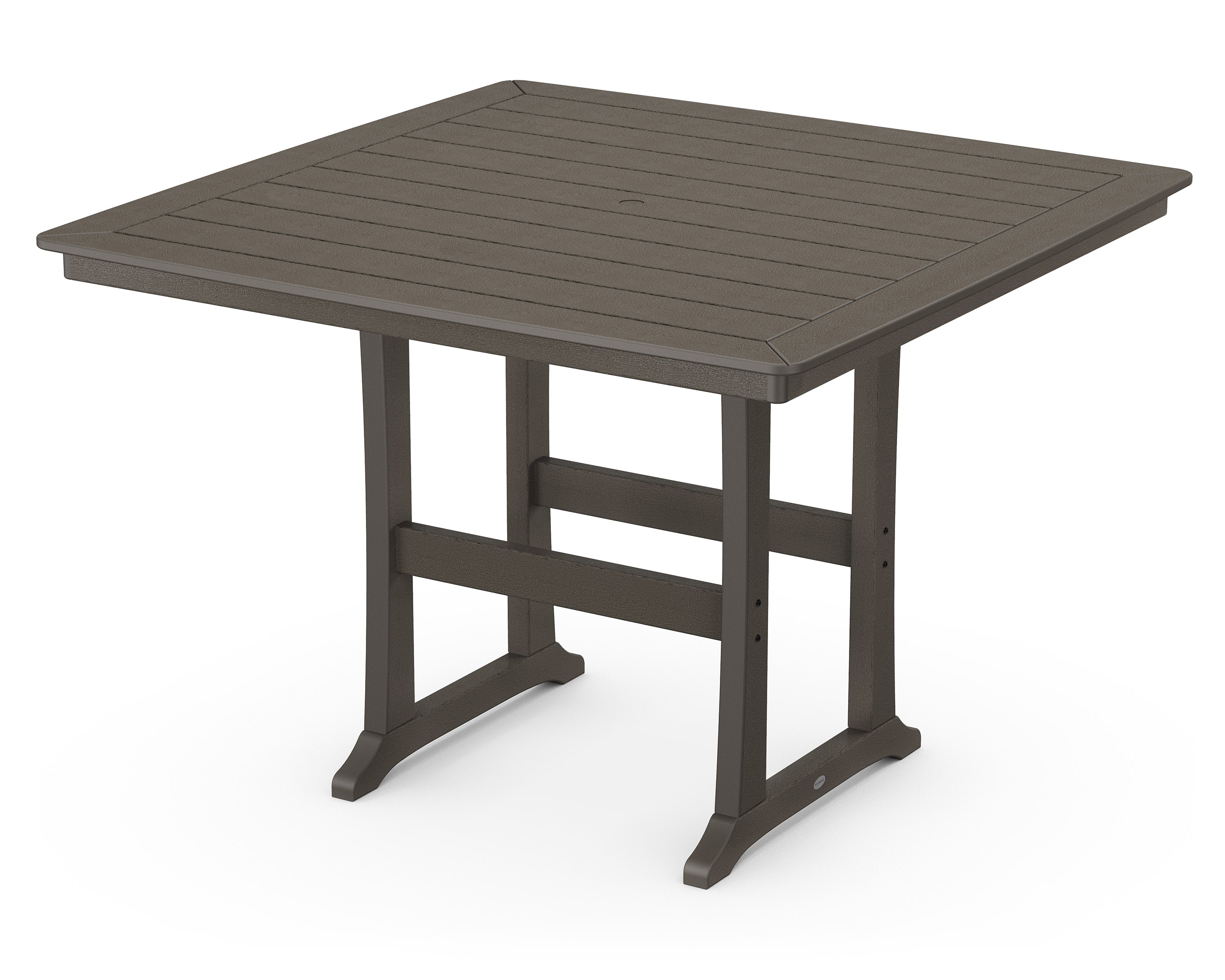 Nautical Trestle 59" Bar Table in Vintage Coffee