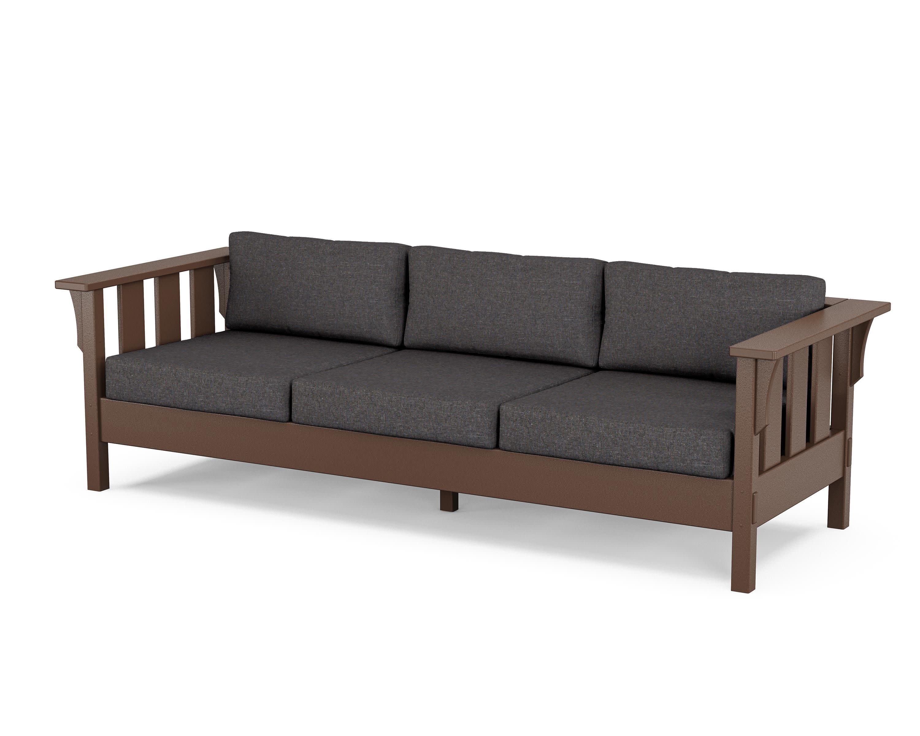 Acadia Deep Seating Sofa in Mahogany / Ash Charcoal