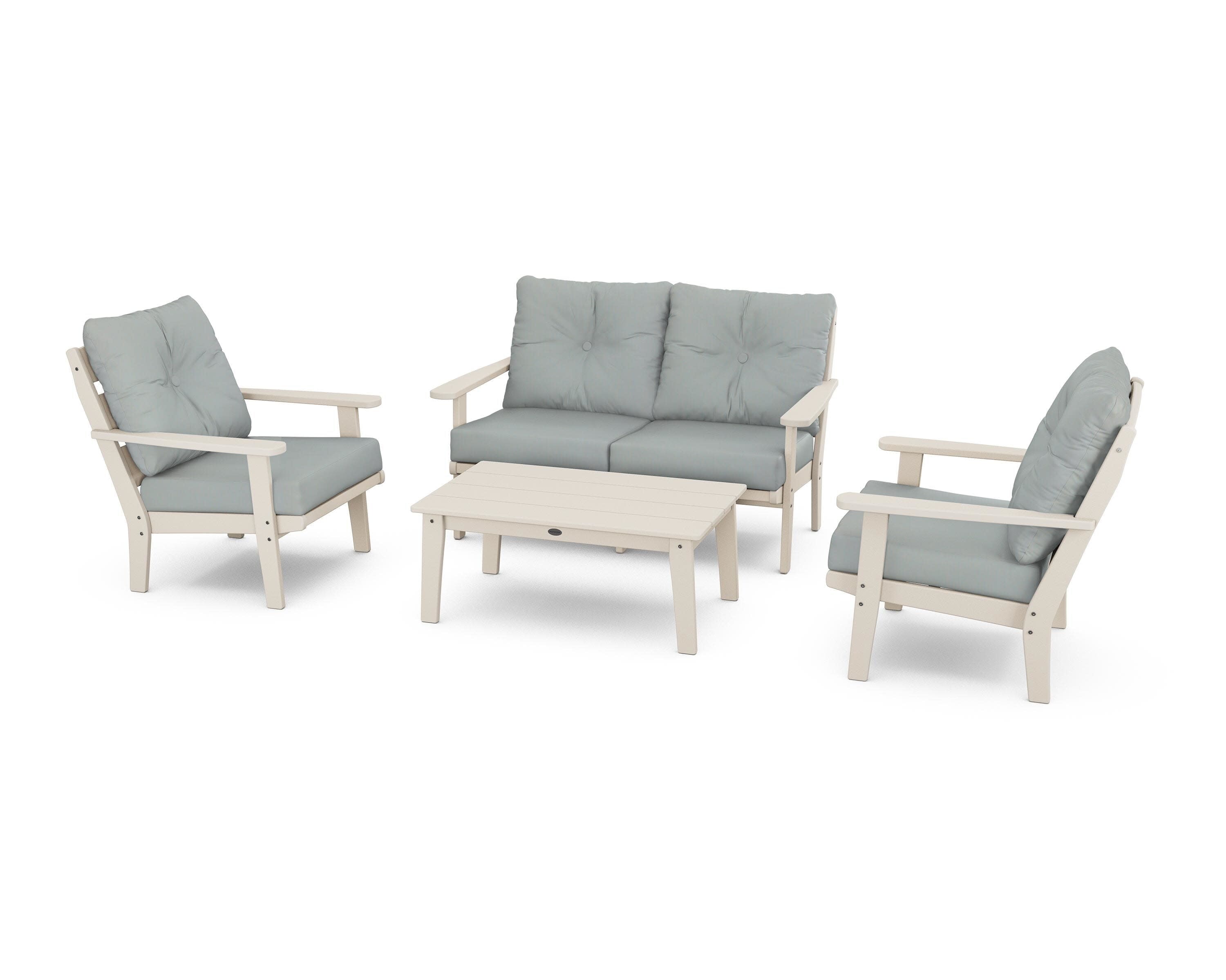 Lakeside 4-Piece Deep Seating Set in Sand / Spa