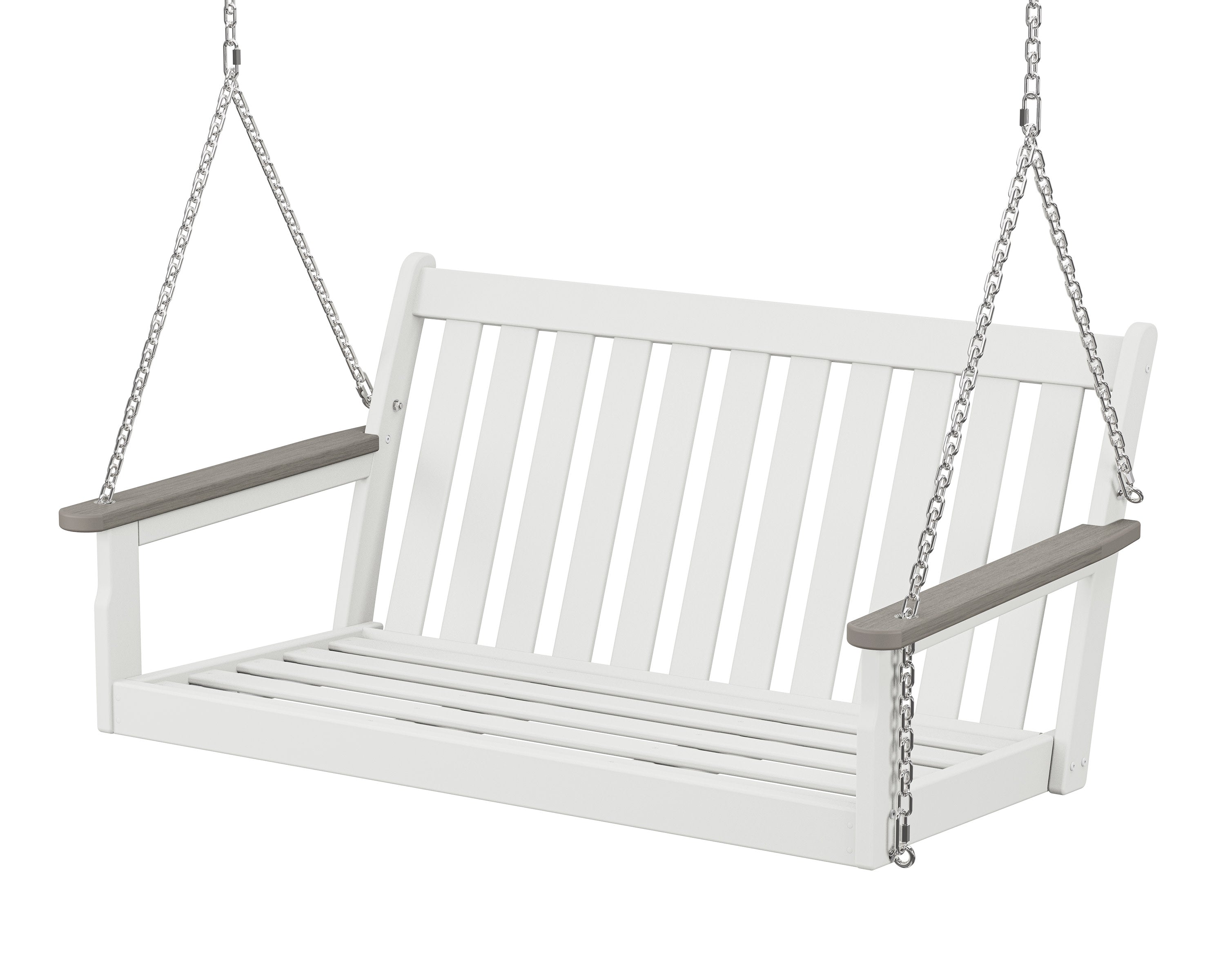 Vineyard Deep Seating Swing Frame in White / Driftwood