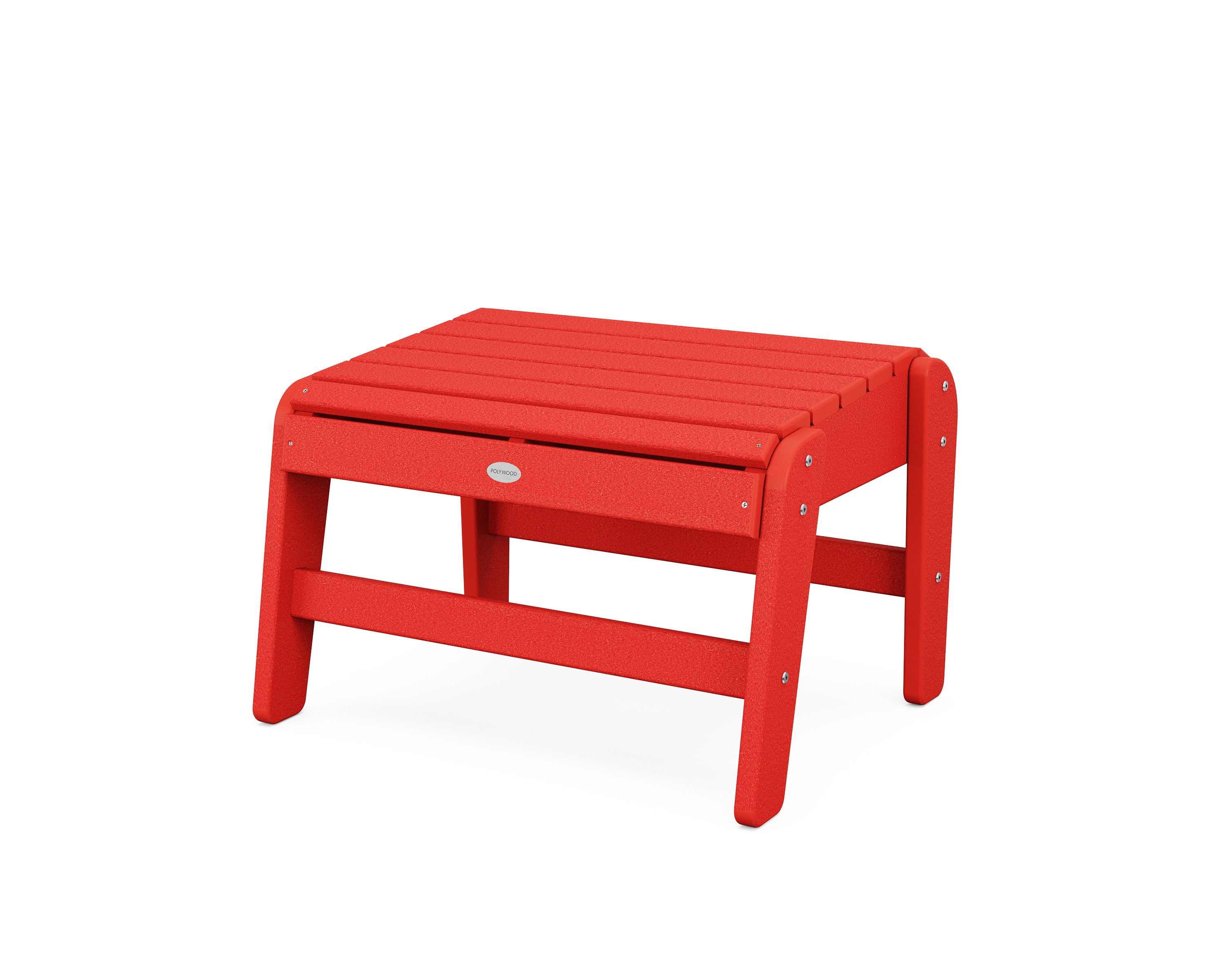 Grand Upright Adirondack Ottoman in Sunset Red