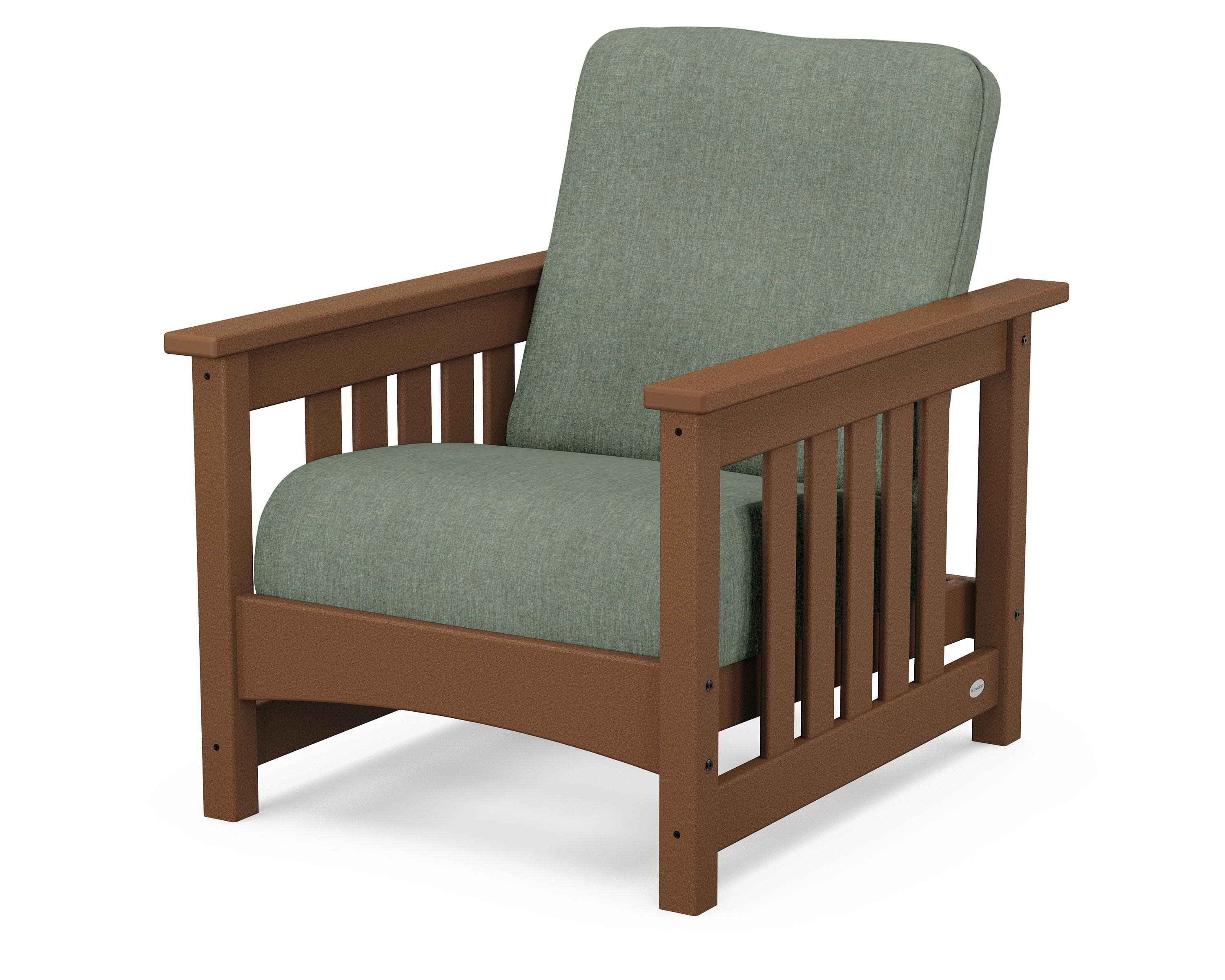 Club Mission Chair in Teak / Cast Sage