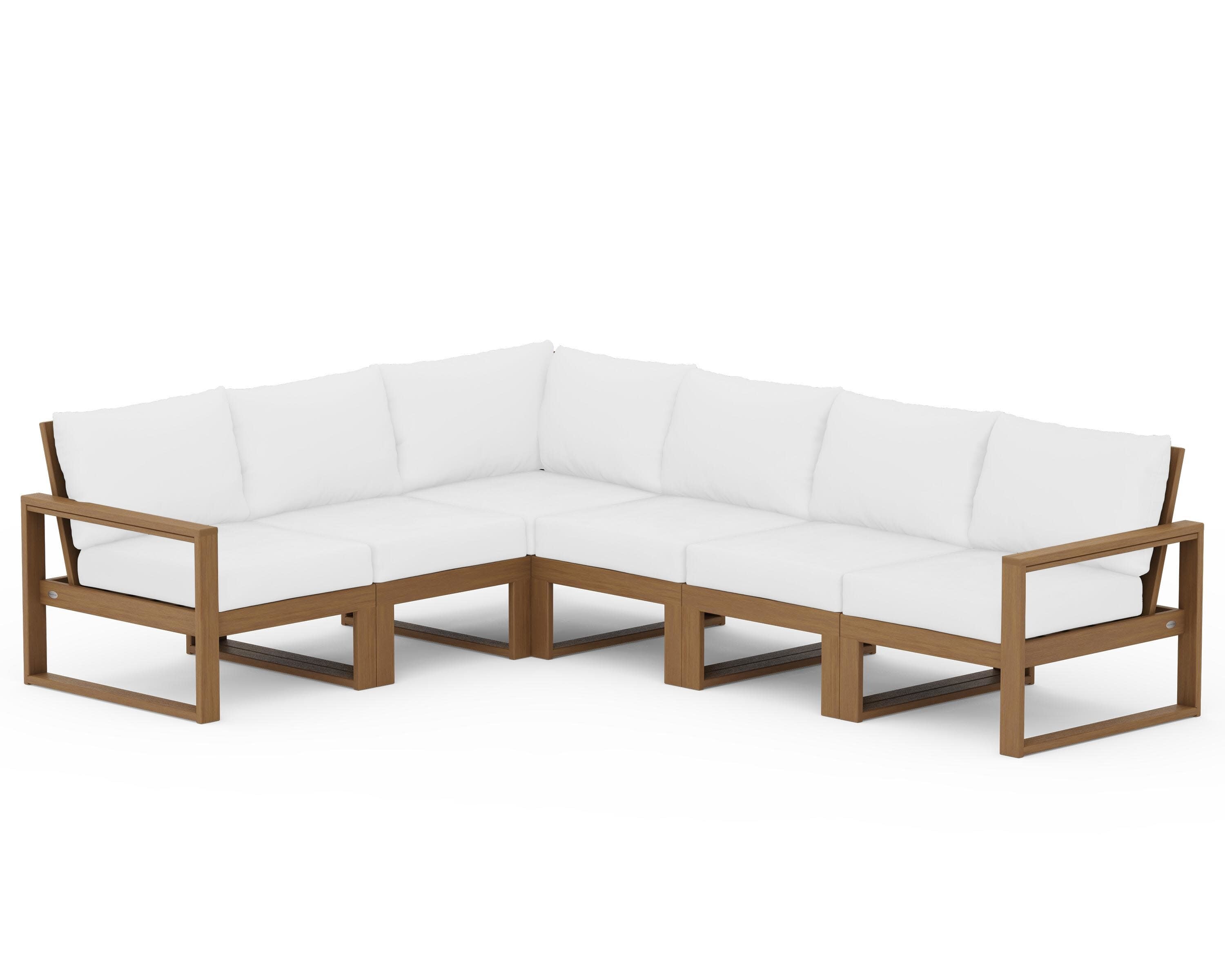 EDGE 6-Piece Modular Deep Seating Set in Natural / Natural