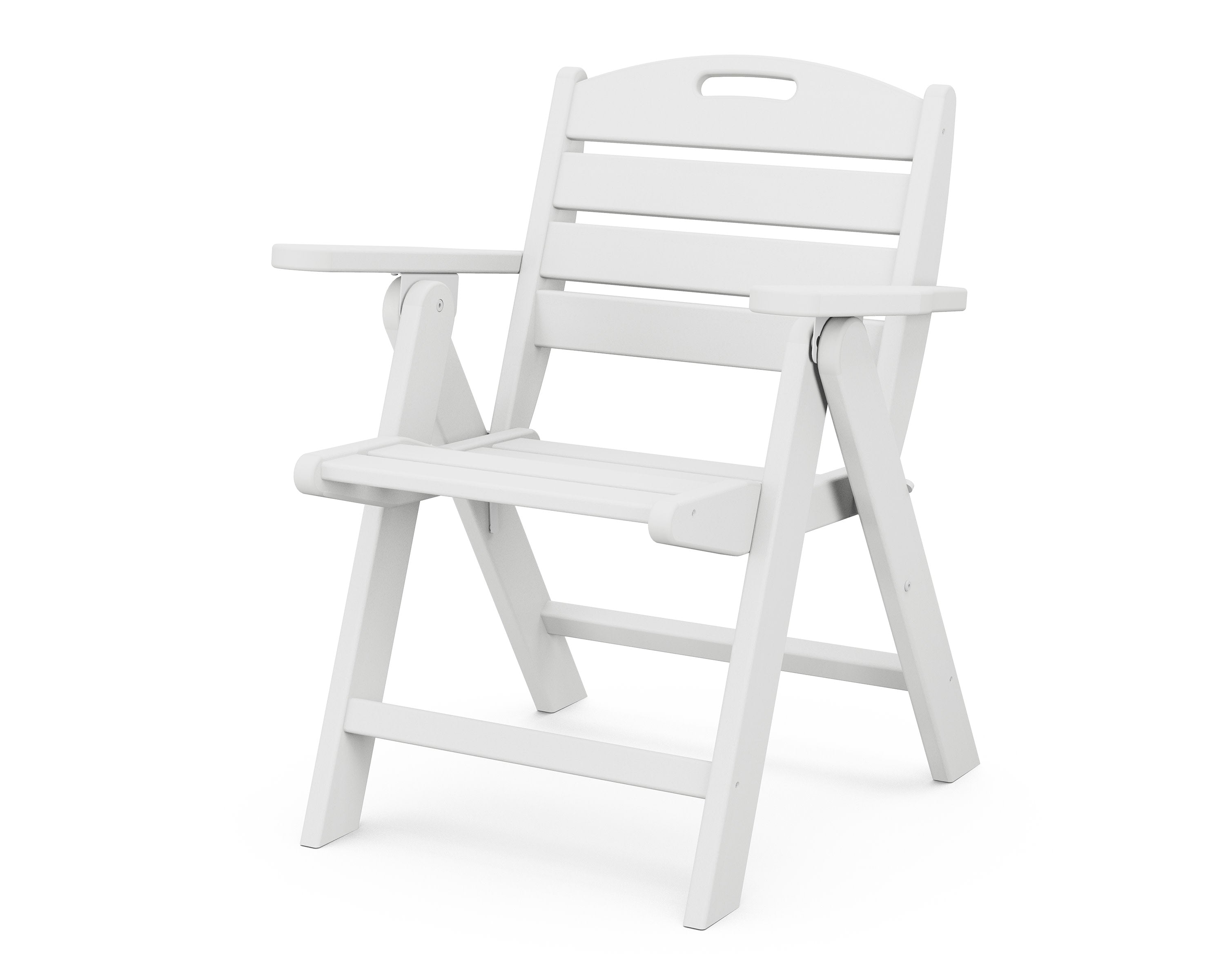 Nautical Folding Lowback Chair in White