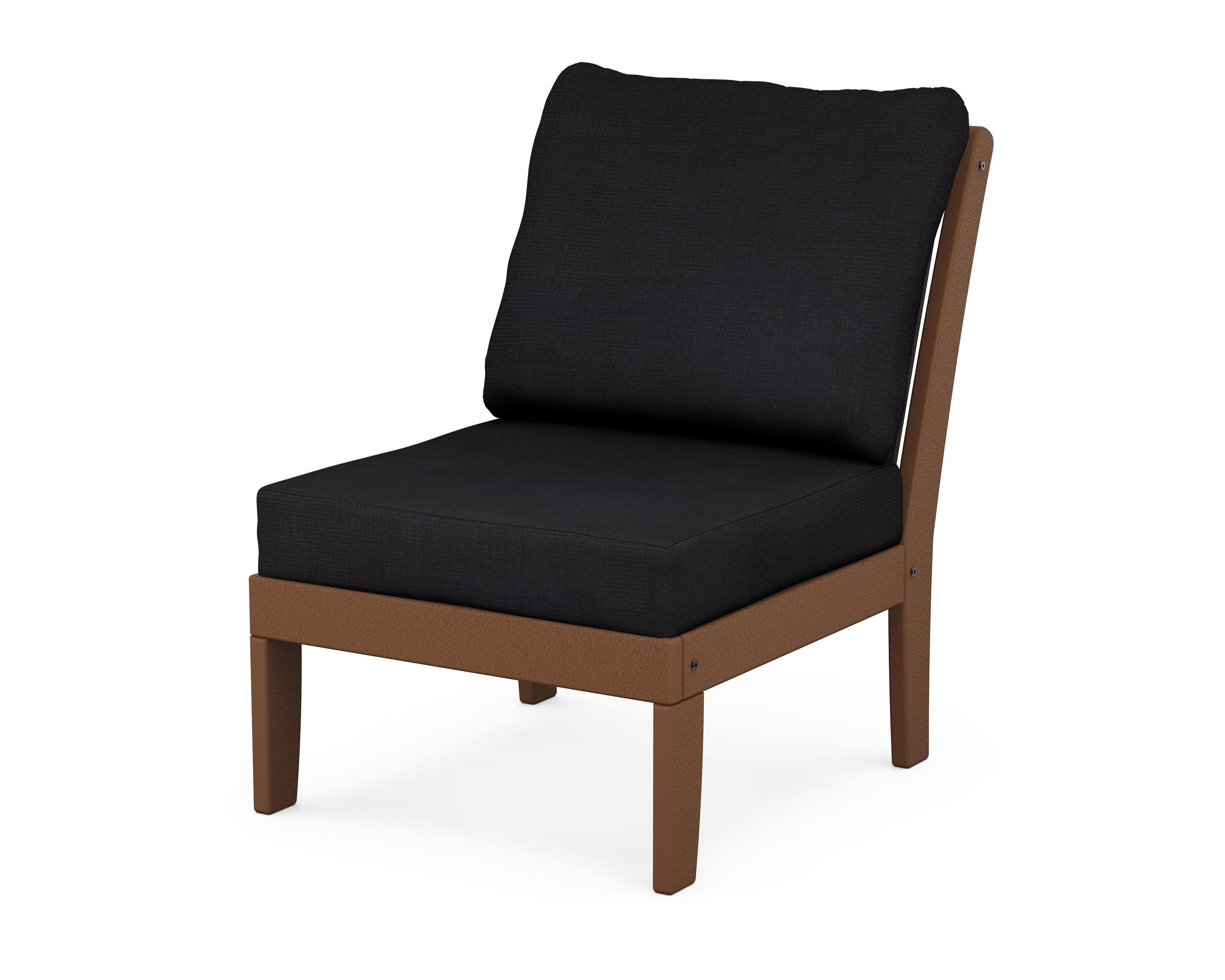 Braxton Modular Armless Chair in Teak / Midnight Linen