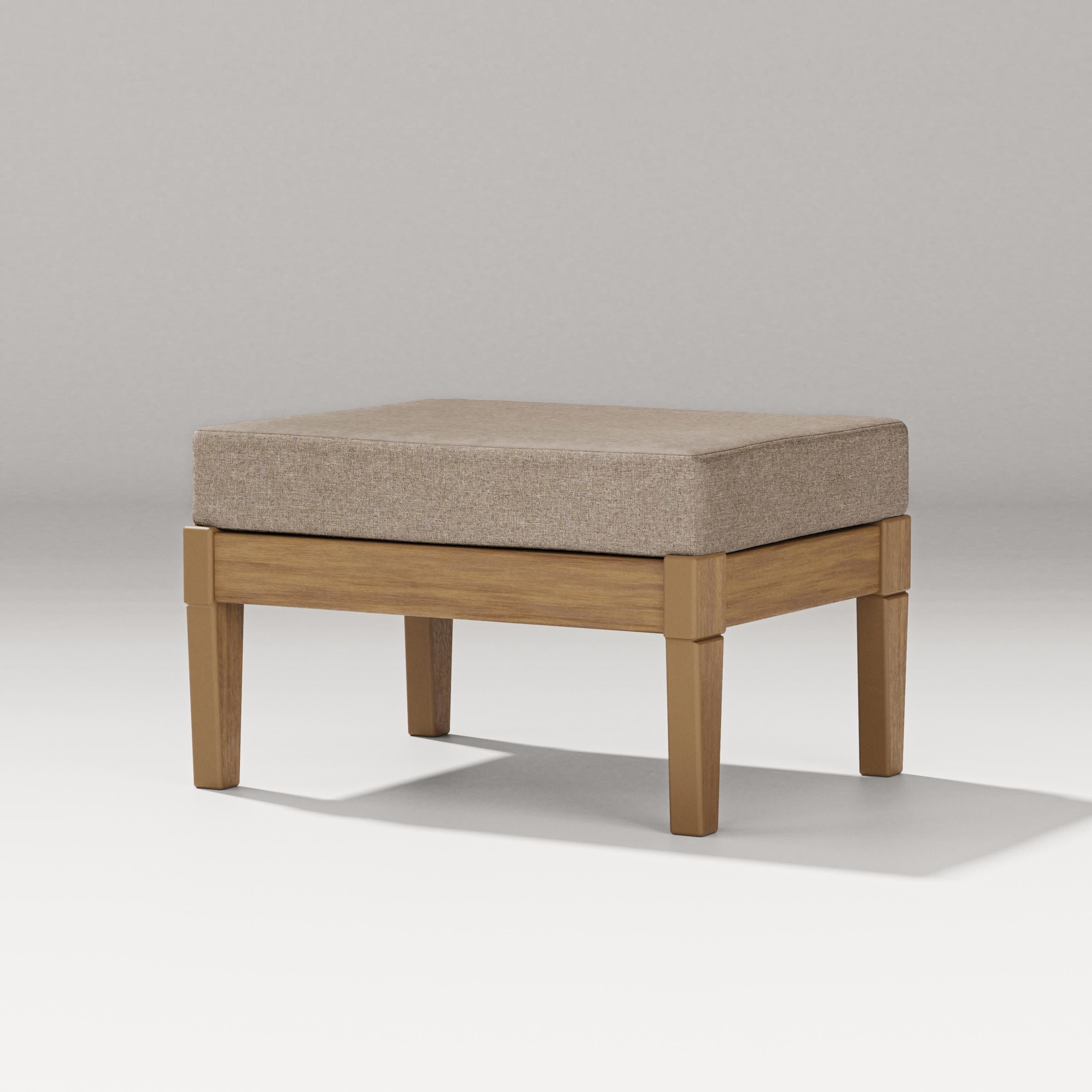 Estate Lounge Ottoman in Natural / Spiced Burlap