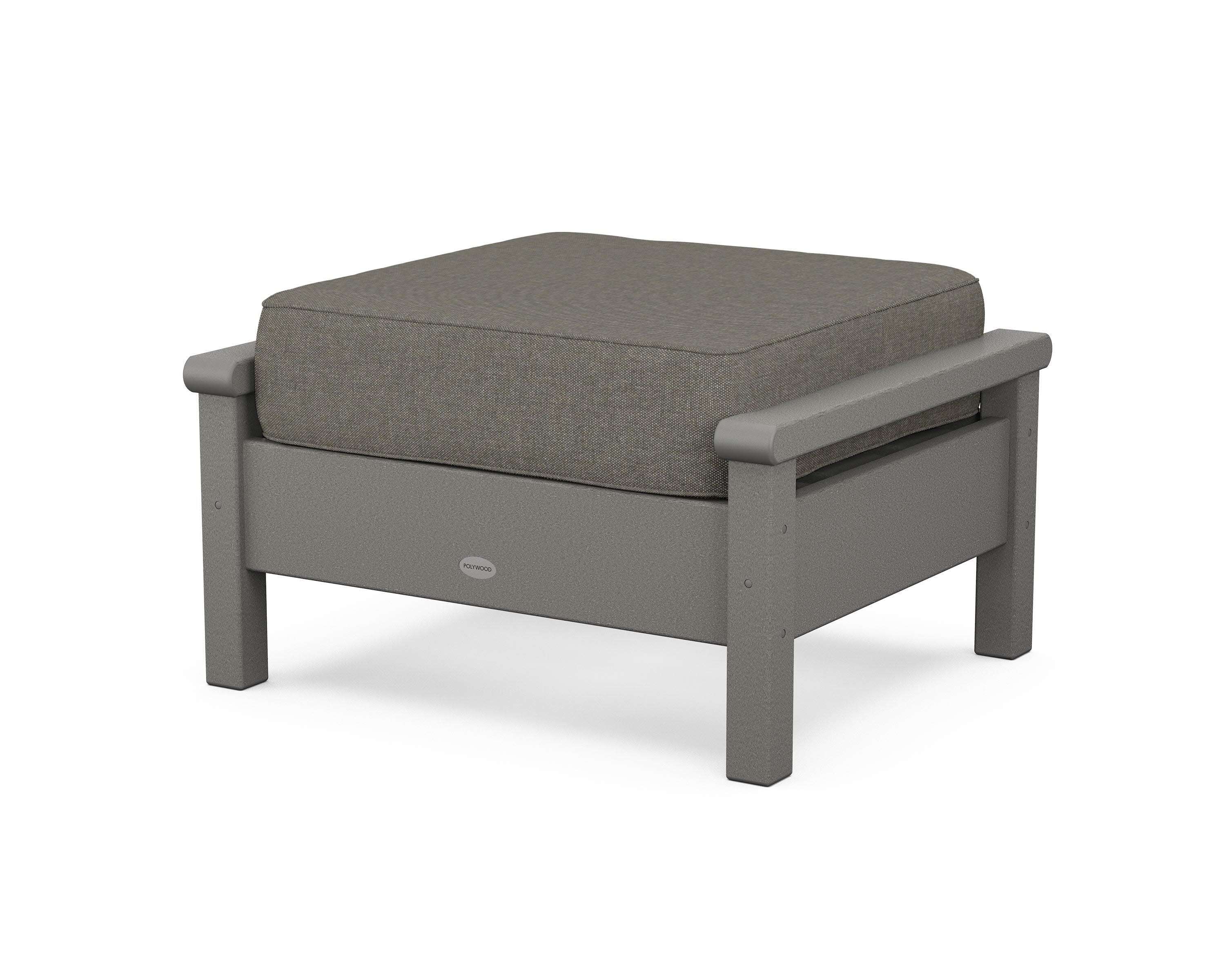 Harbour Deep Seating Ottoman in Slate Grey / Blend Coal