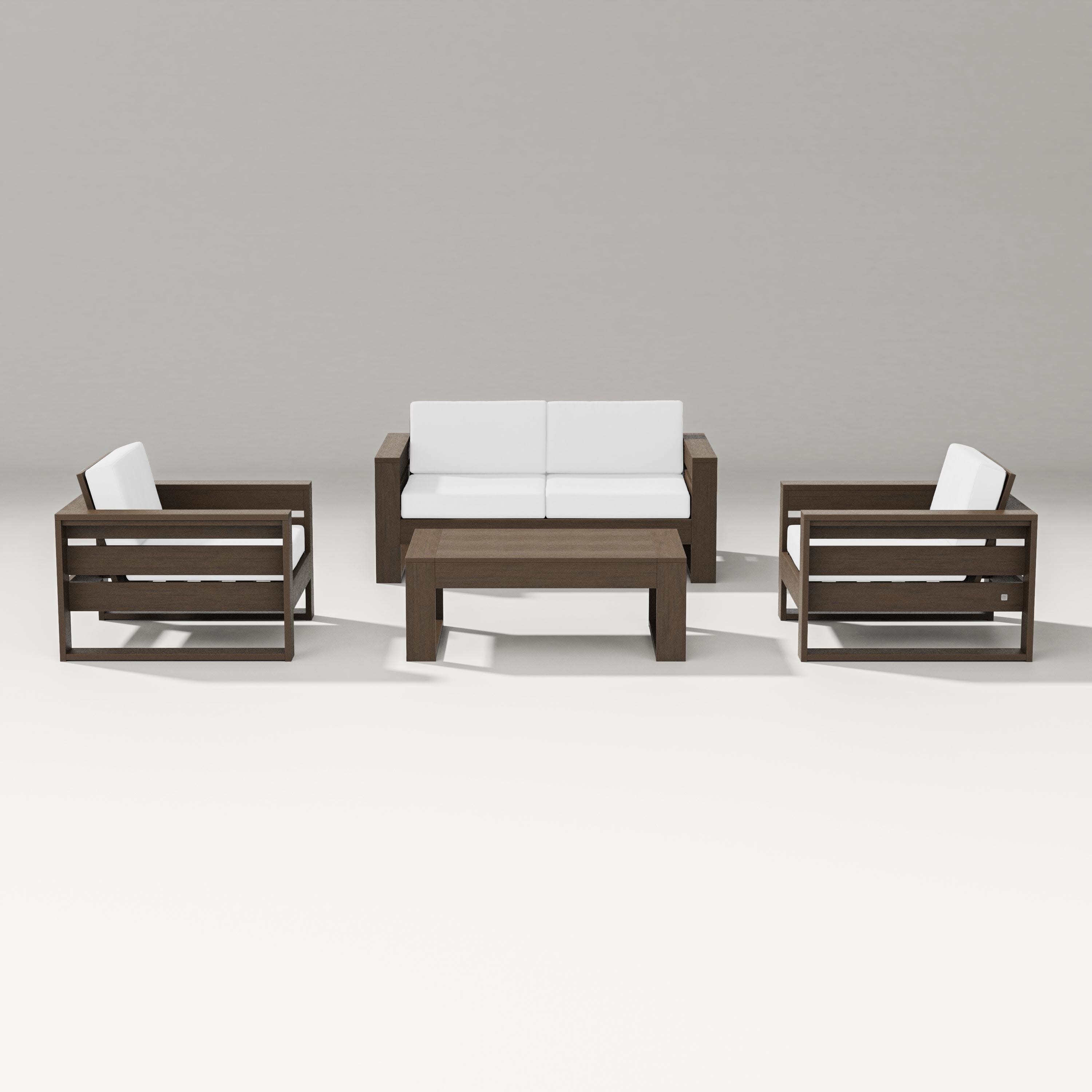 Latitude 4-Piece Lounge Loveseat Set in Kona / Natural