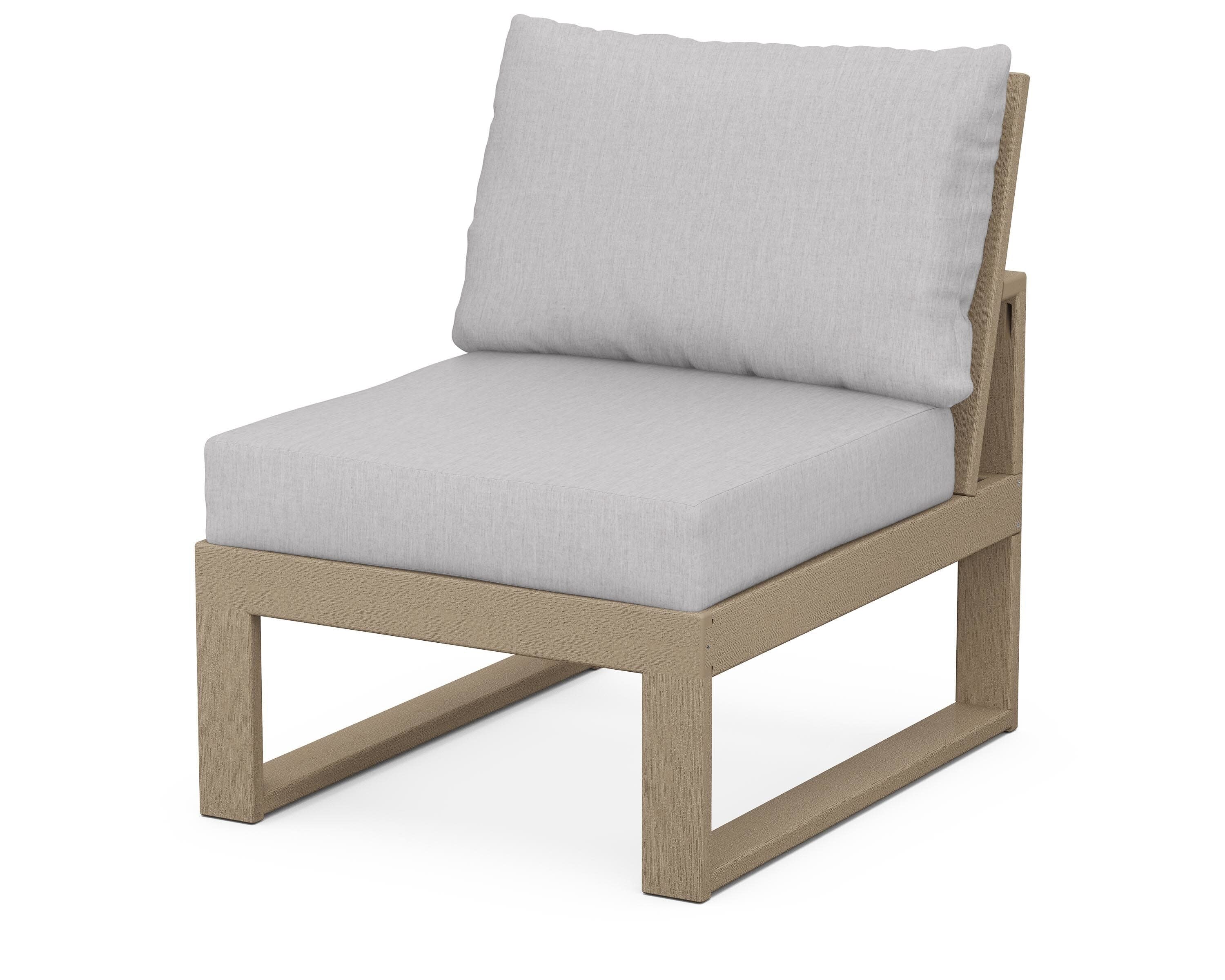 Modular Armless Chair in Vintage Sahara / Granite