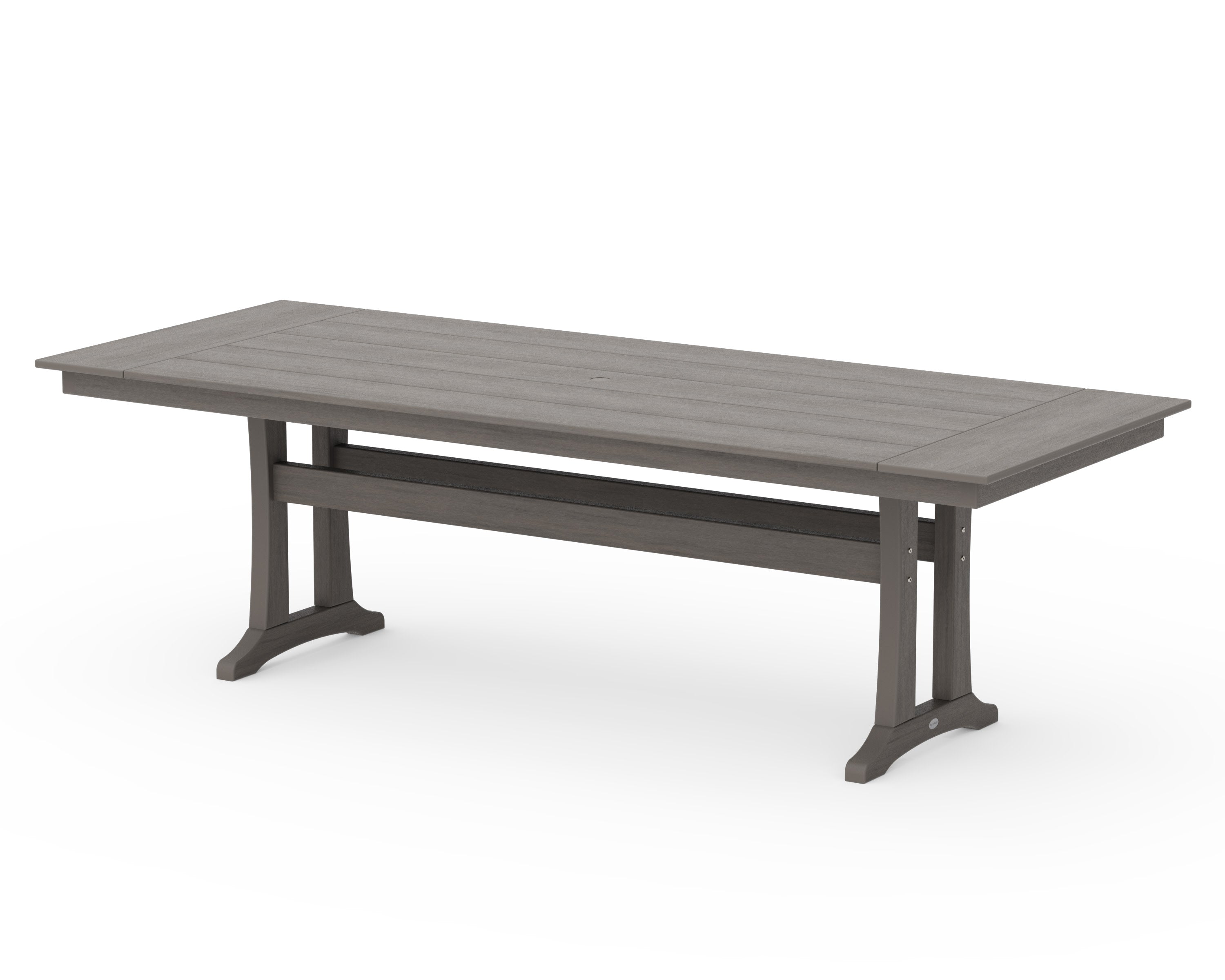 Farmhouse Trestle 38" x 96" Dining Table in Driftwood