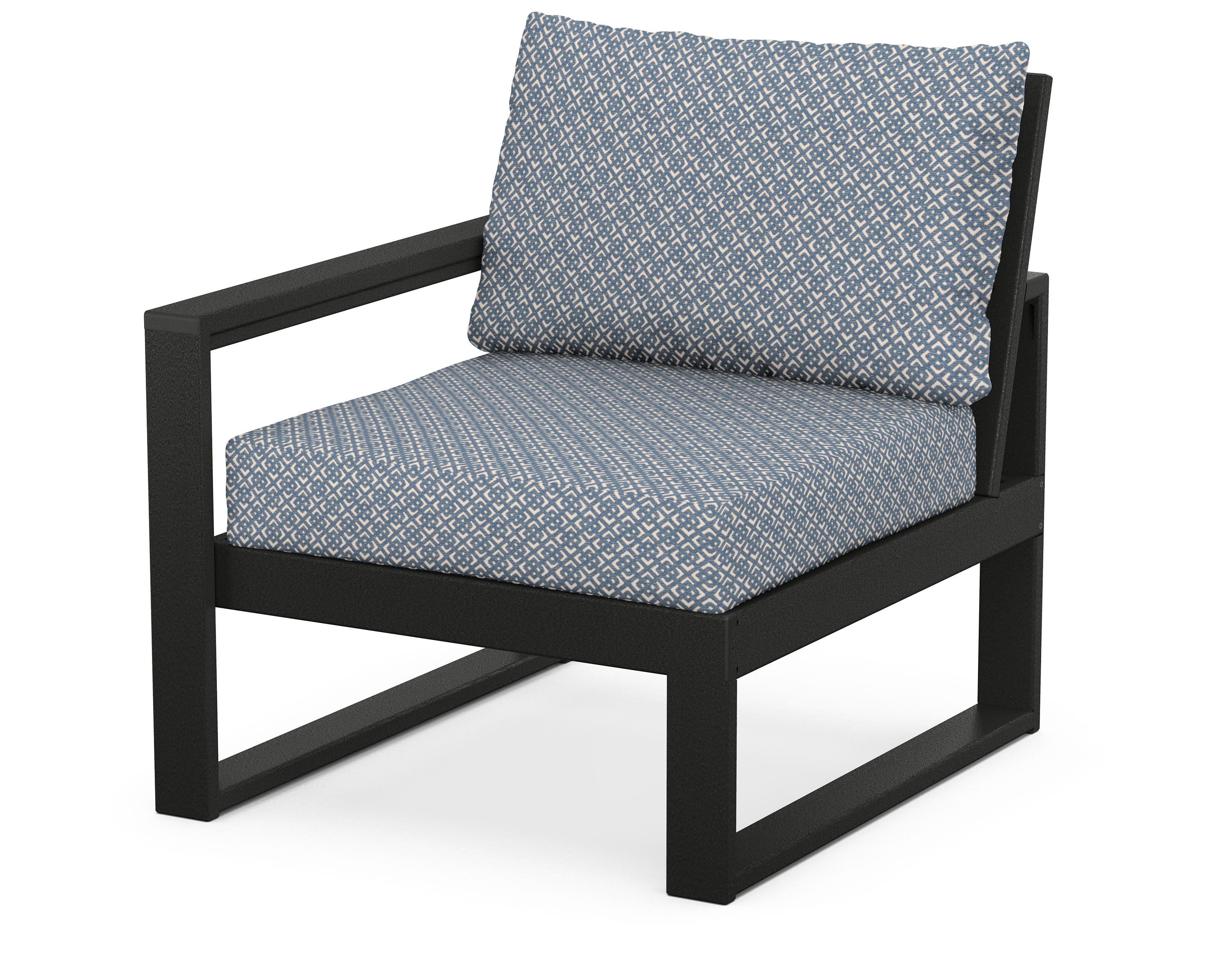 EDGE Modular Left Arm Chair in Black / Hopscotch