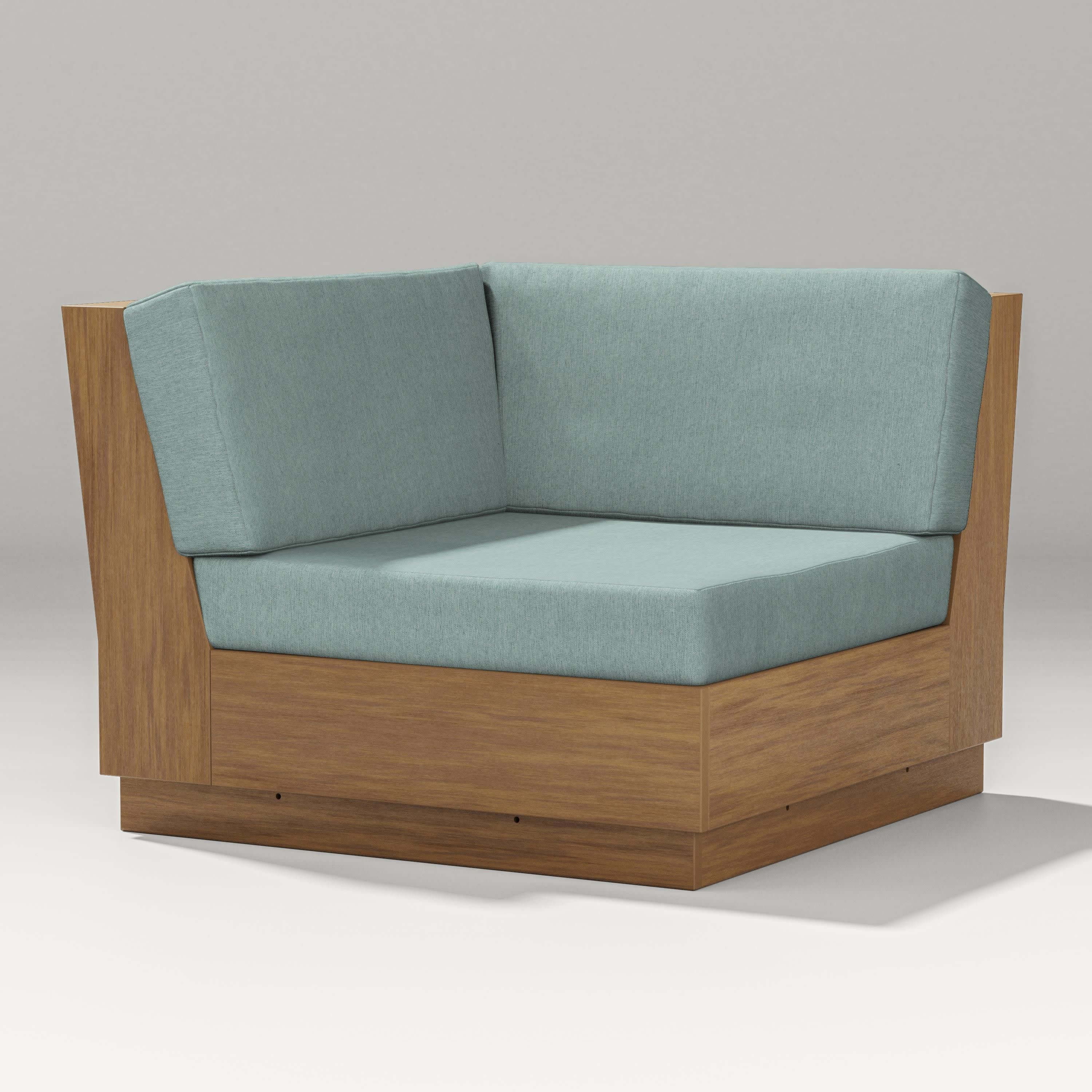 Elevate Modular Corner Chair in Natural / Glacier Spa