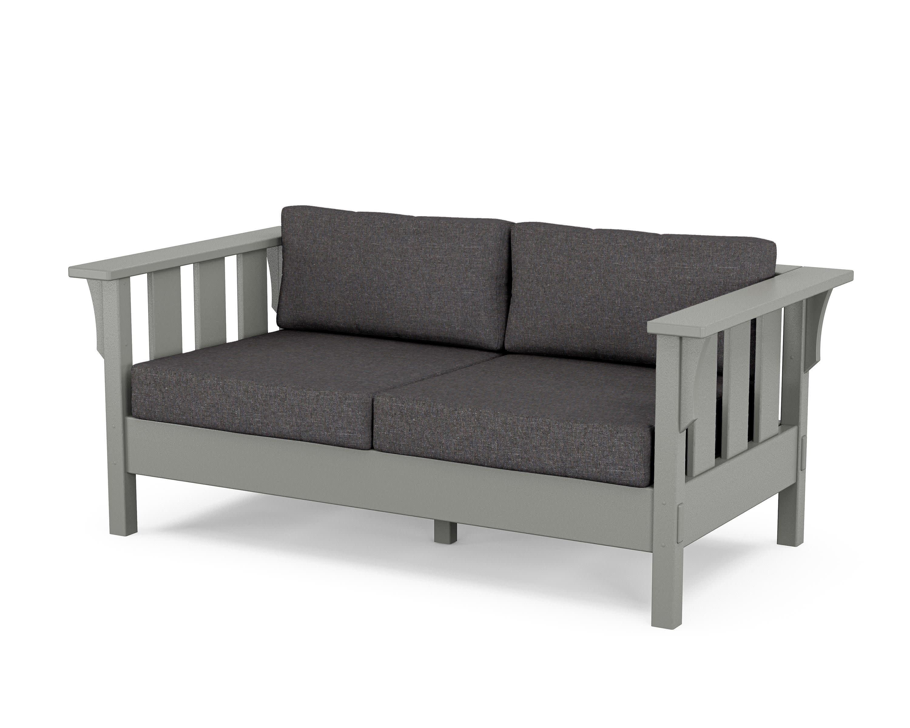 Acadia Deep Seating Loveseat in Slate Grey / Ash Charcoal