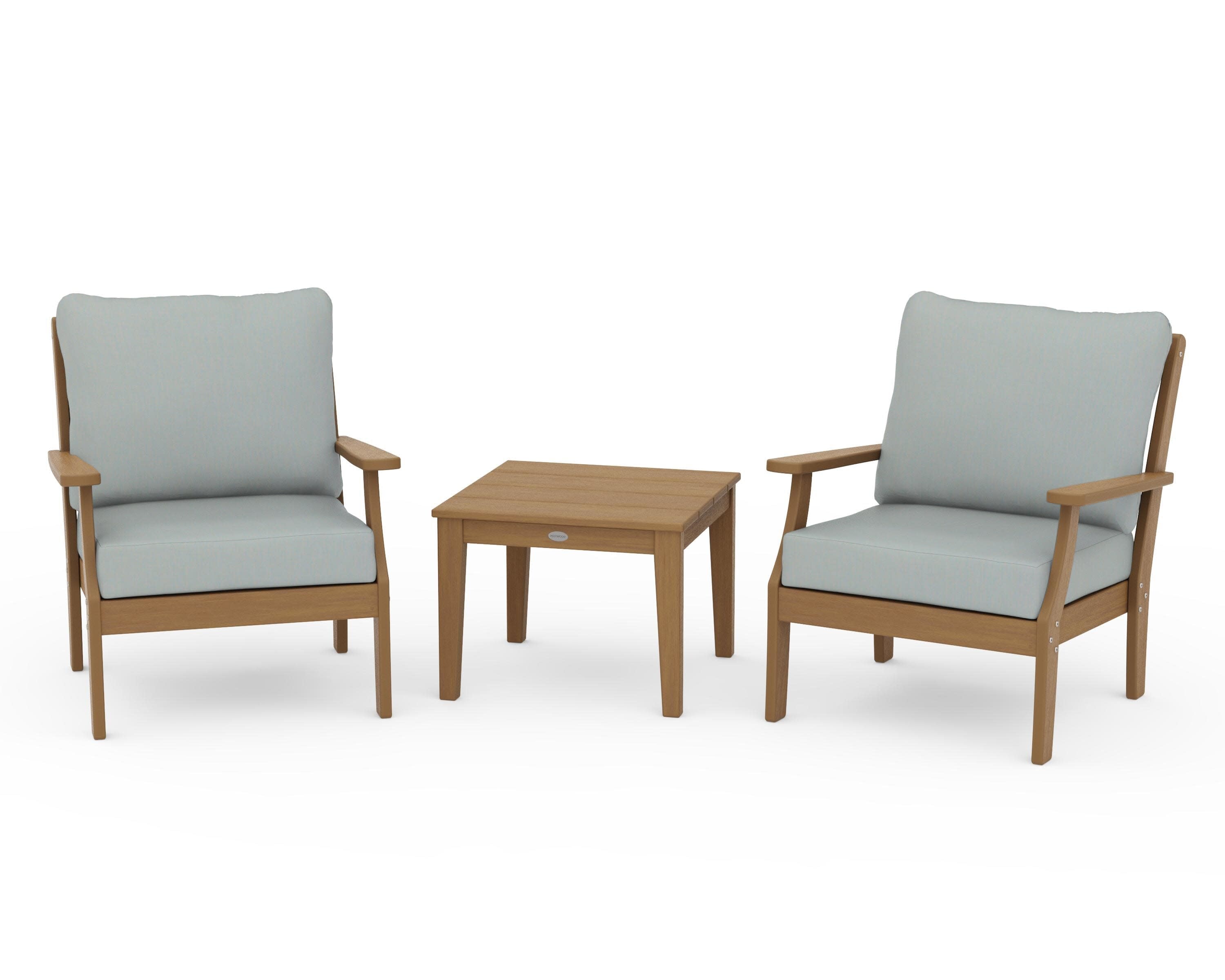 Braxton 3-Piece Deep Seating Set in Natural / Spa