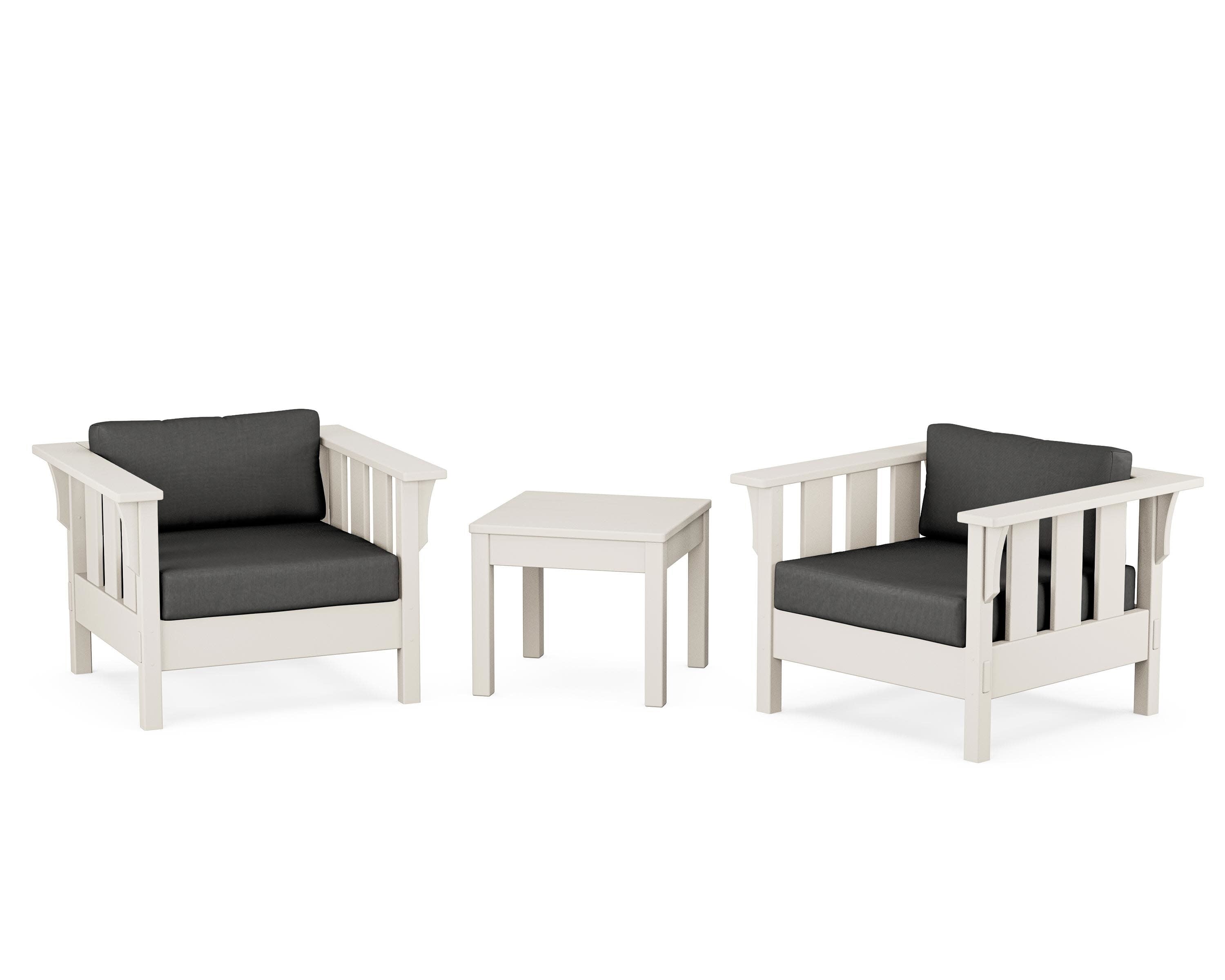 Acadia 3-Piece Deep Seating Set in Sand / Spectrum Carbon