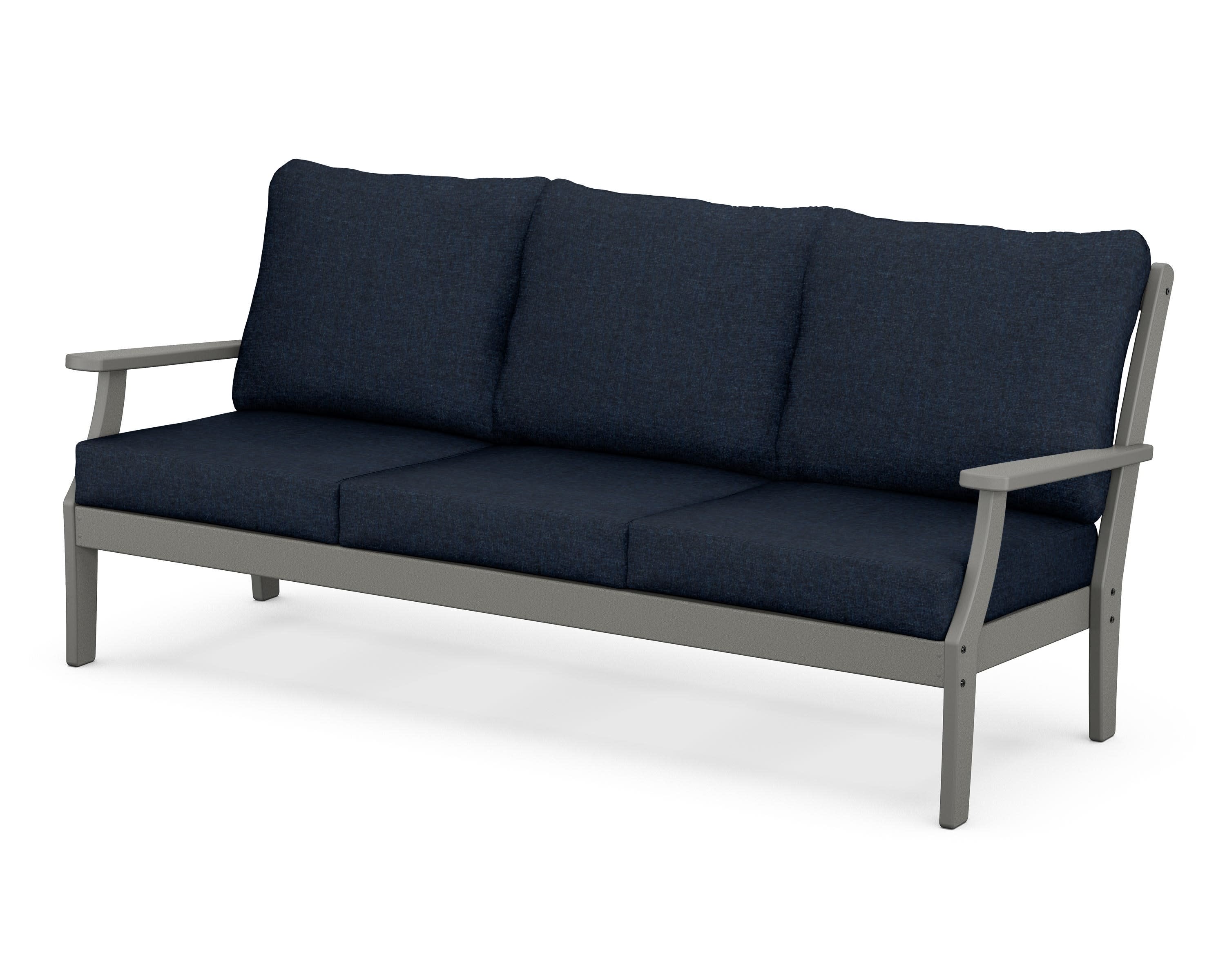 Braxton Deep Seating Sofa in Slate Grey / Marine Indigo