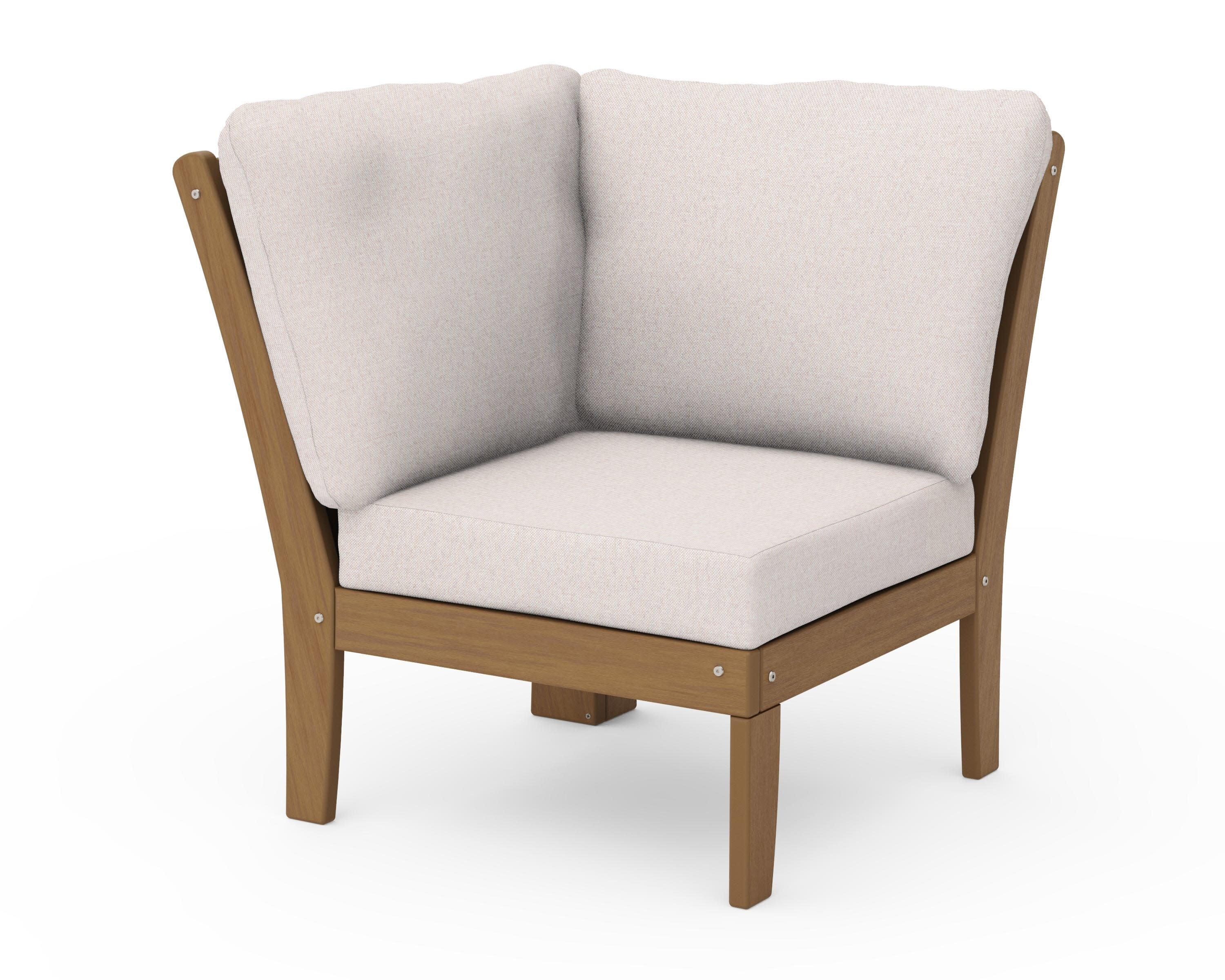 Braxton Modular Corner Chair in Natural / Dune Burlap