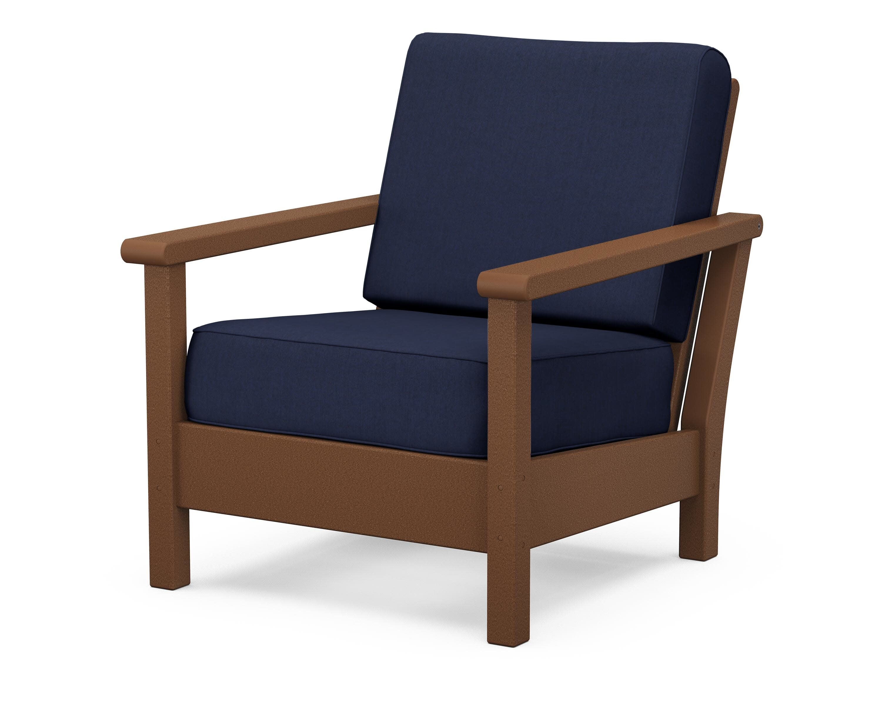 Harbour Deep Seating Chair in Teak / Spectrum Indigo