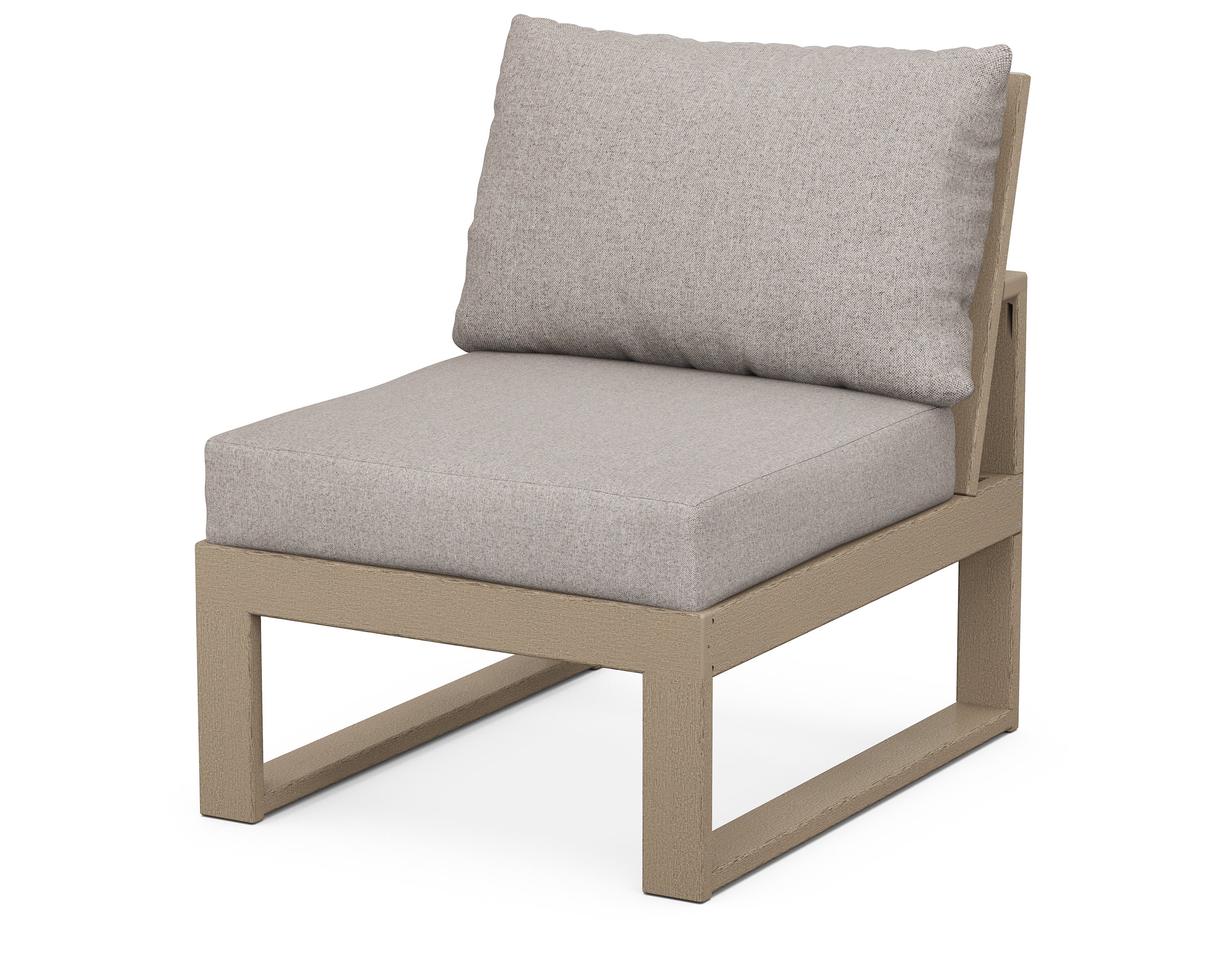Modular Armless Chair in Vintage Sahara / Weathered Tweed