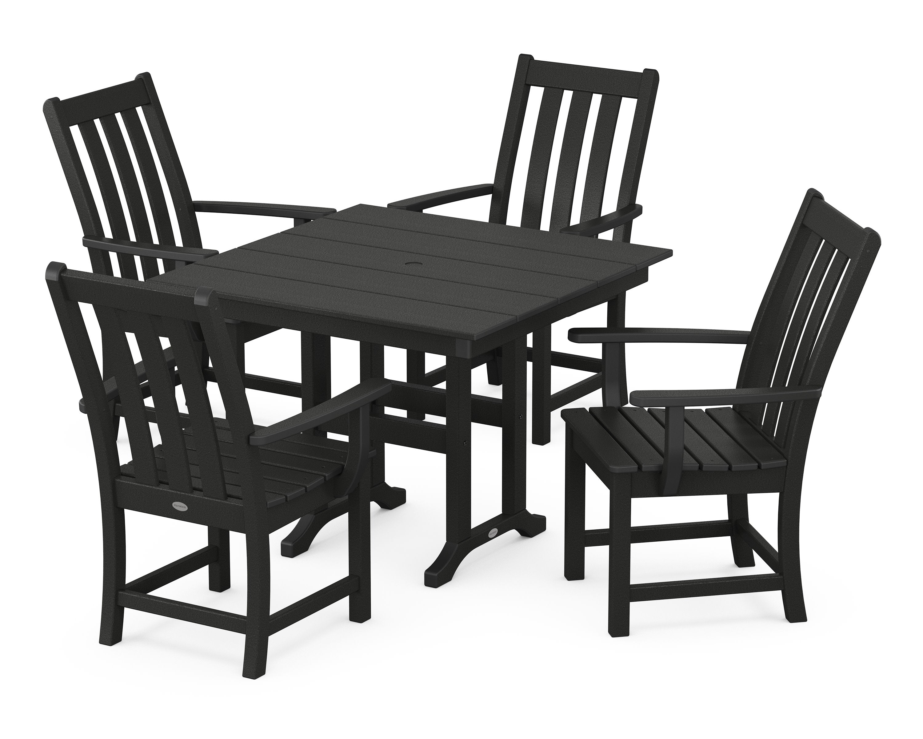Vineyard 5-Piece Farmhouse Dining Set in Black