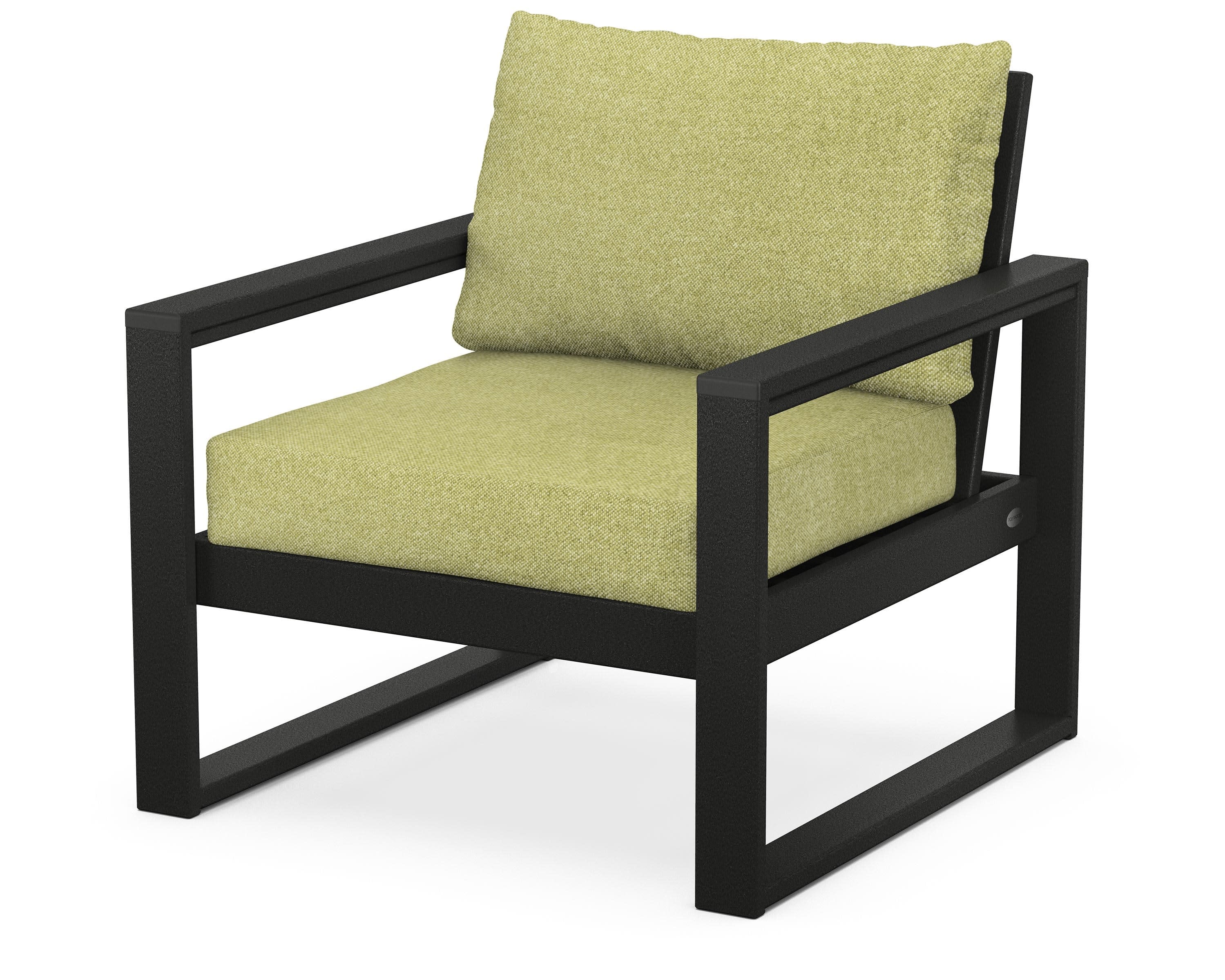 EDGE Club Chair in Black / Chartreuse Boucle
