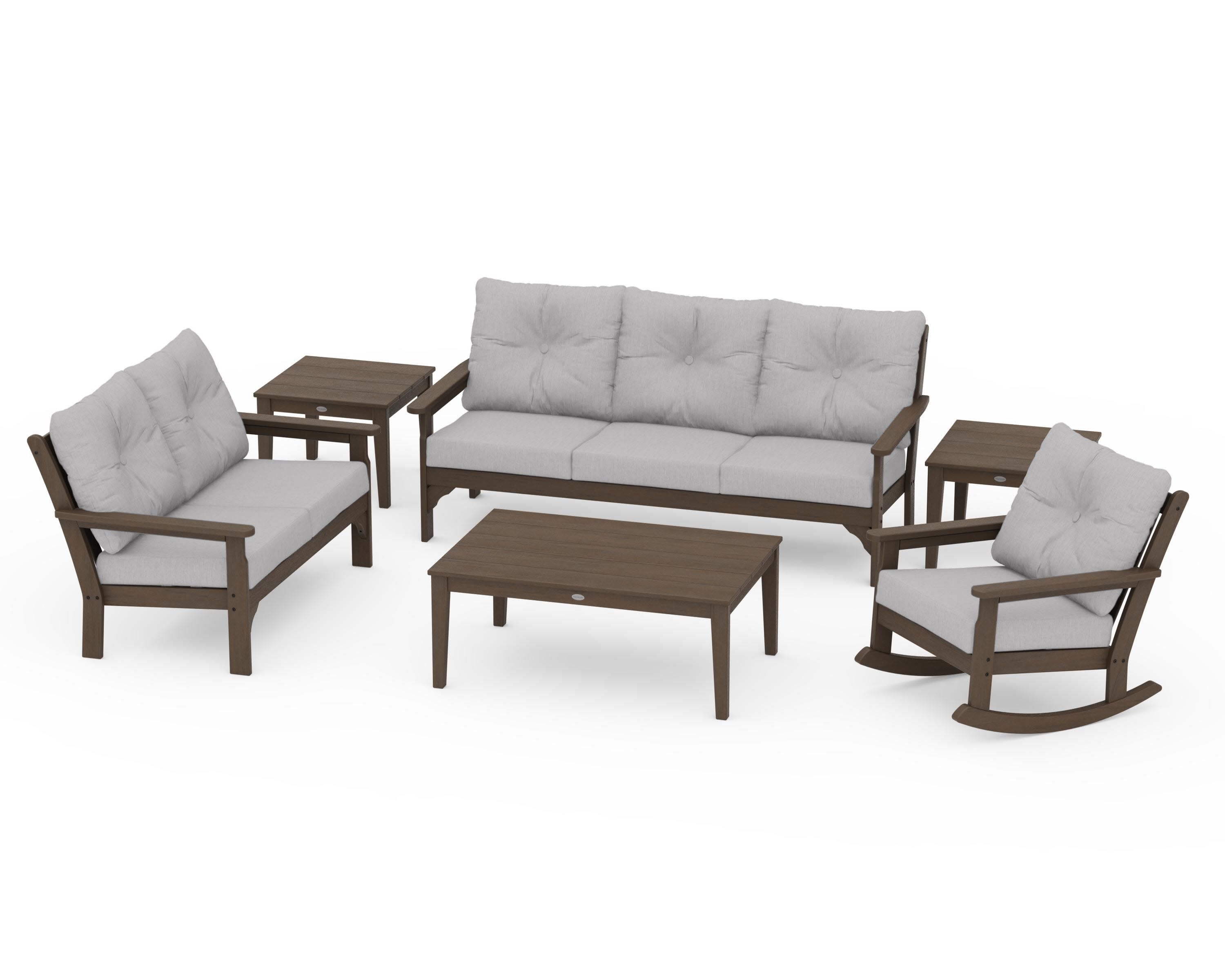 Vineyard 6-Piece Deep Seating Set in Kona / Granite