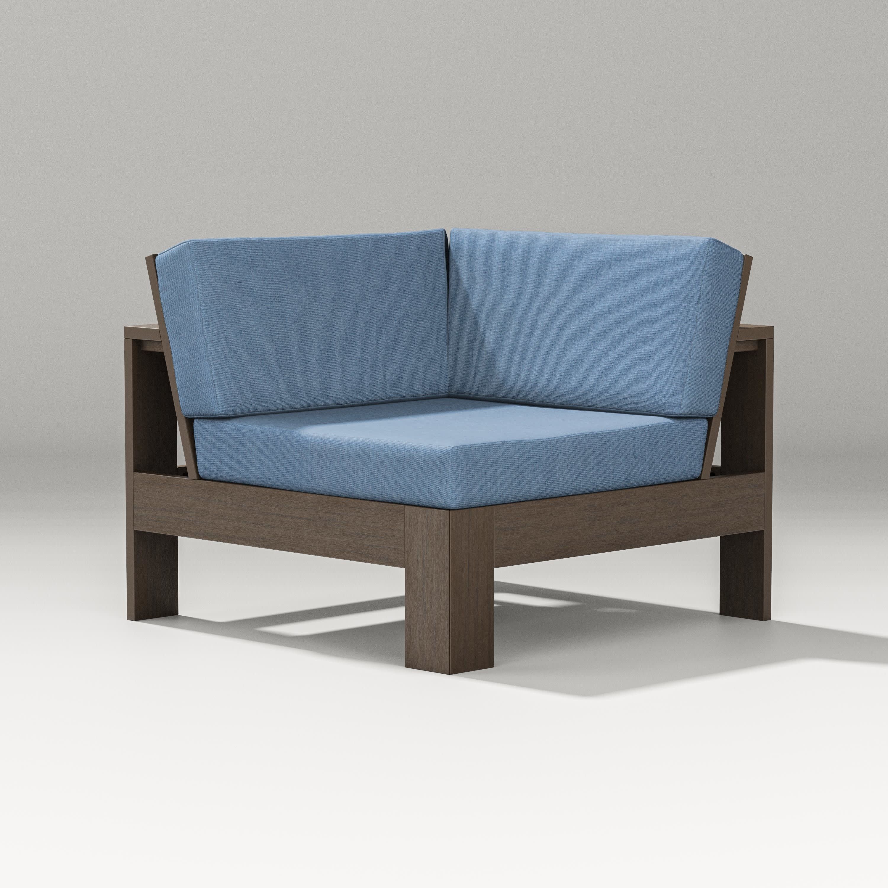 Latitude Modular Corner Chair in Kona / Sky Blue