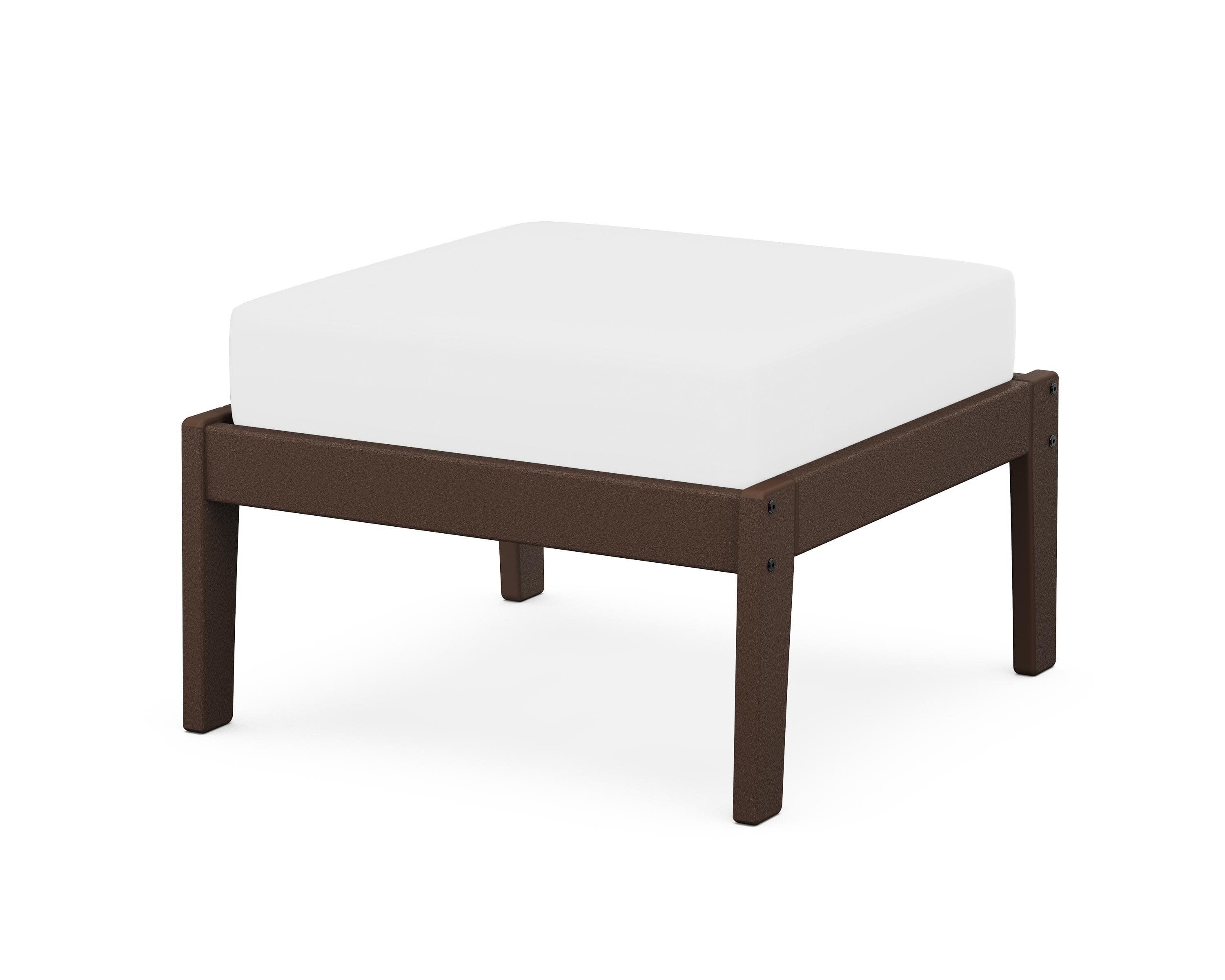 Deep Seating Ottoman in Mahogany / Natural