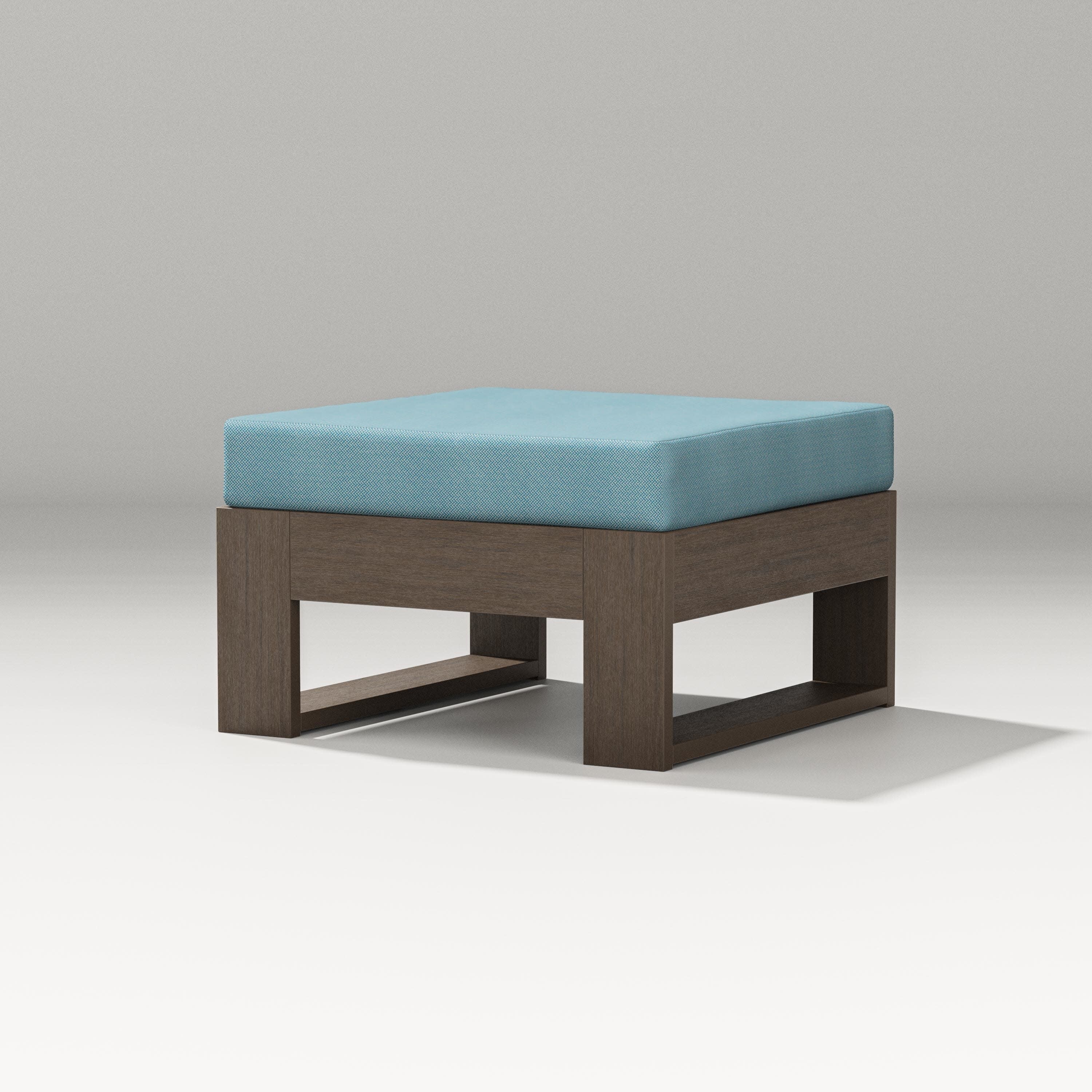 Latitude Lounge Ottoman in Kona / Lattice Sky Blue