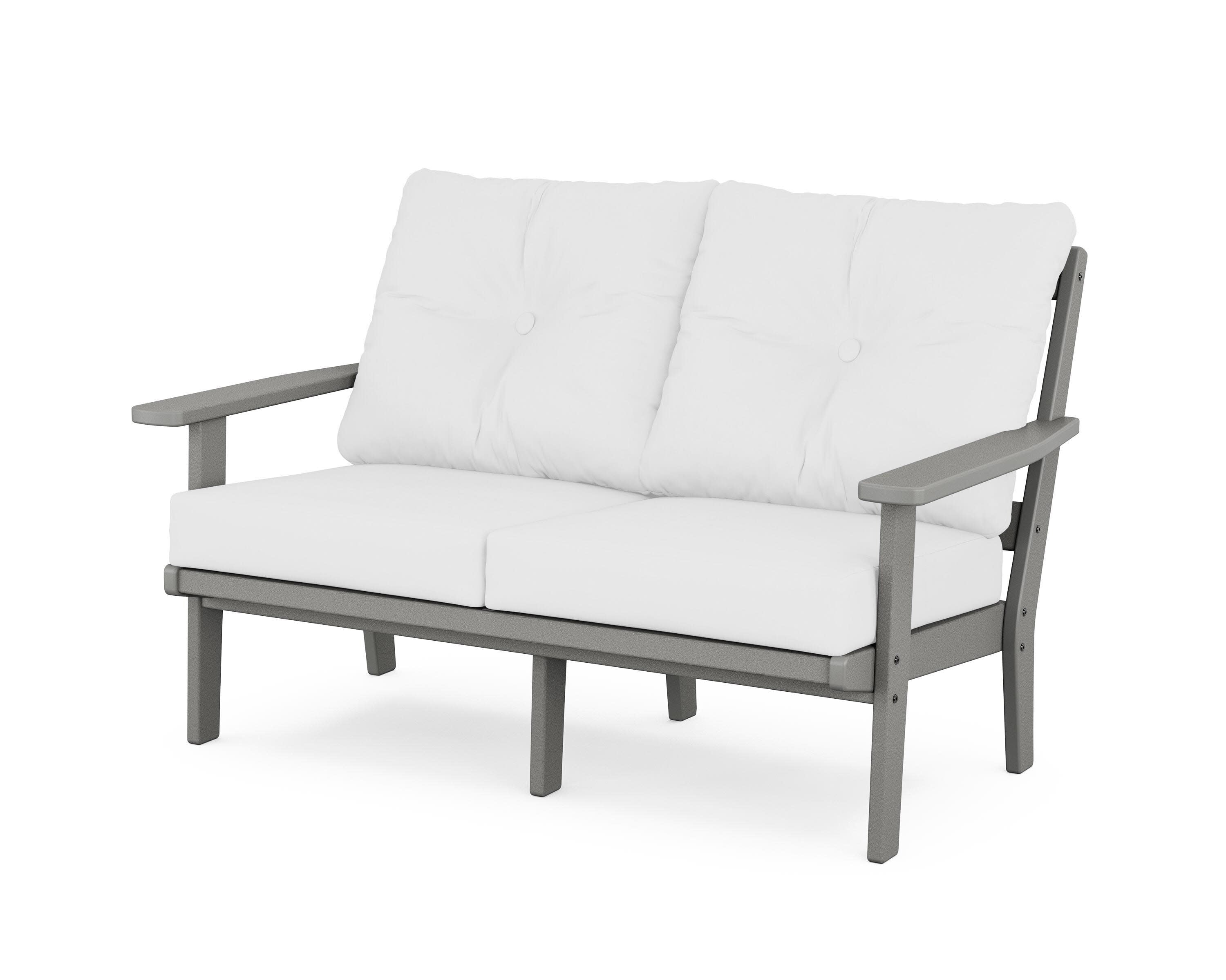 Prairie Deep SeatingLoveseat in Slate Grey / Natural