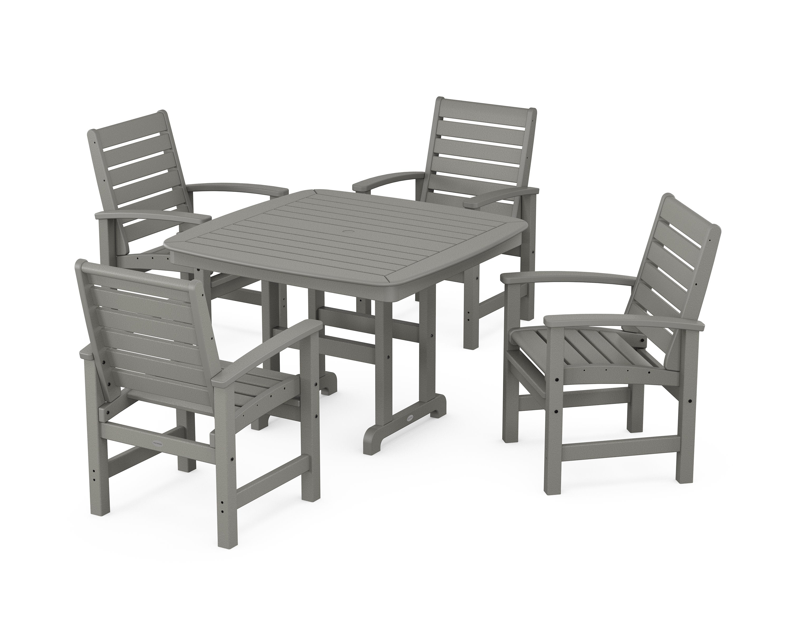 Signature 5-Piece Dining Set in Slate Grey