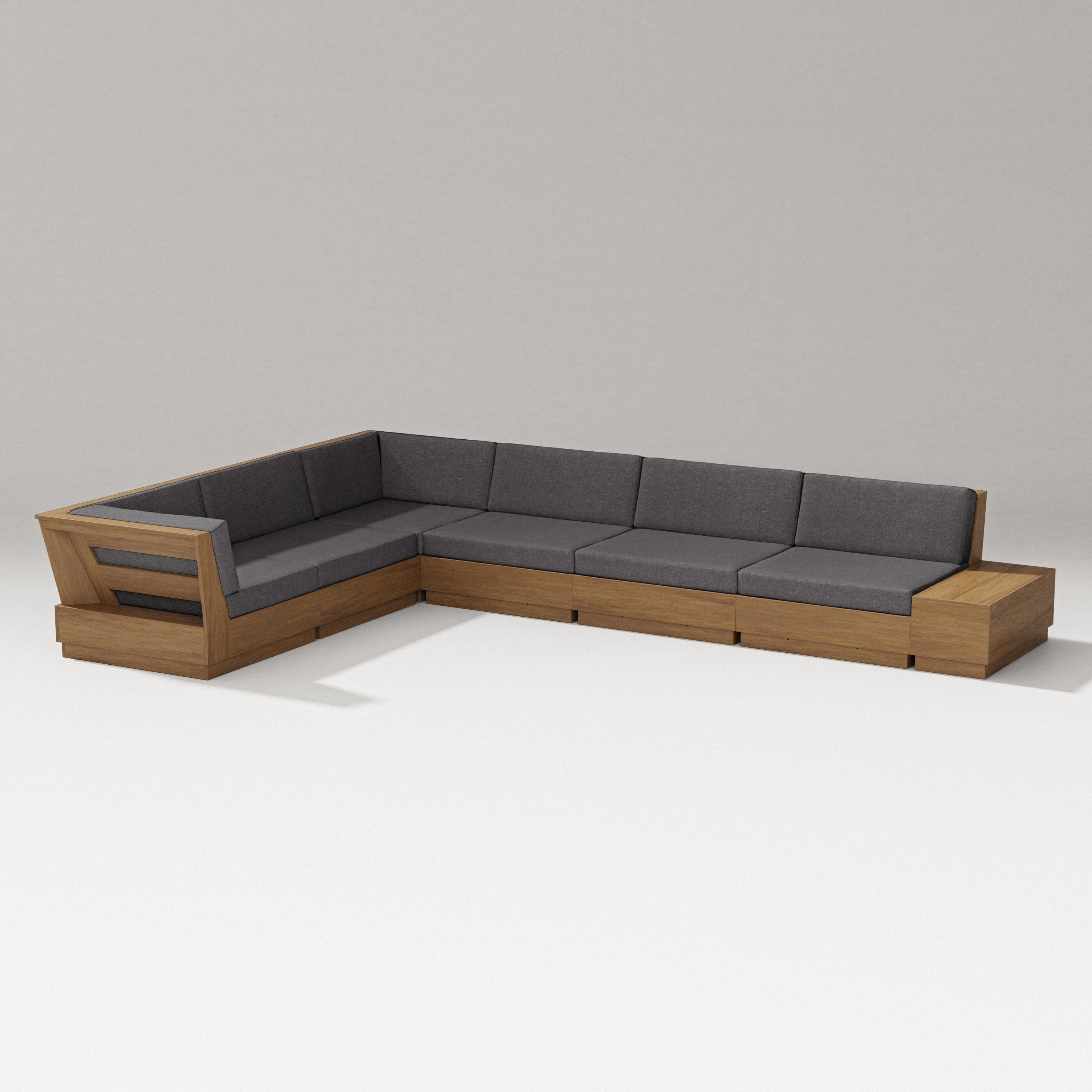 Elevate 7-Piece Corner Sectional in Natural / Ash Charcoal