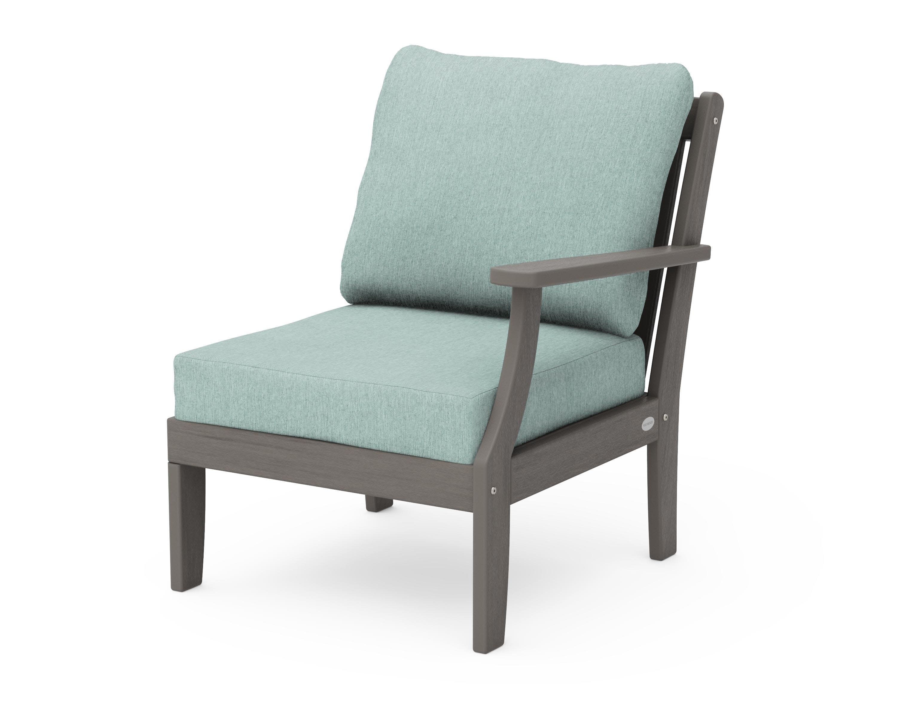 Braxton Modular Right Arm Chair in Driftwood / Glacier Spa