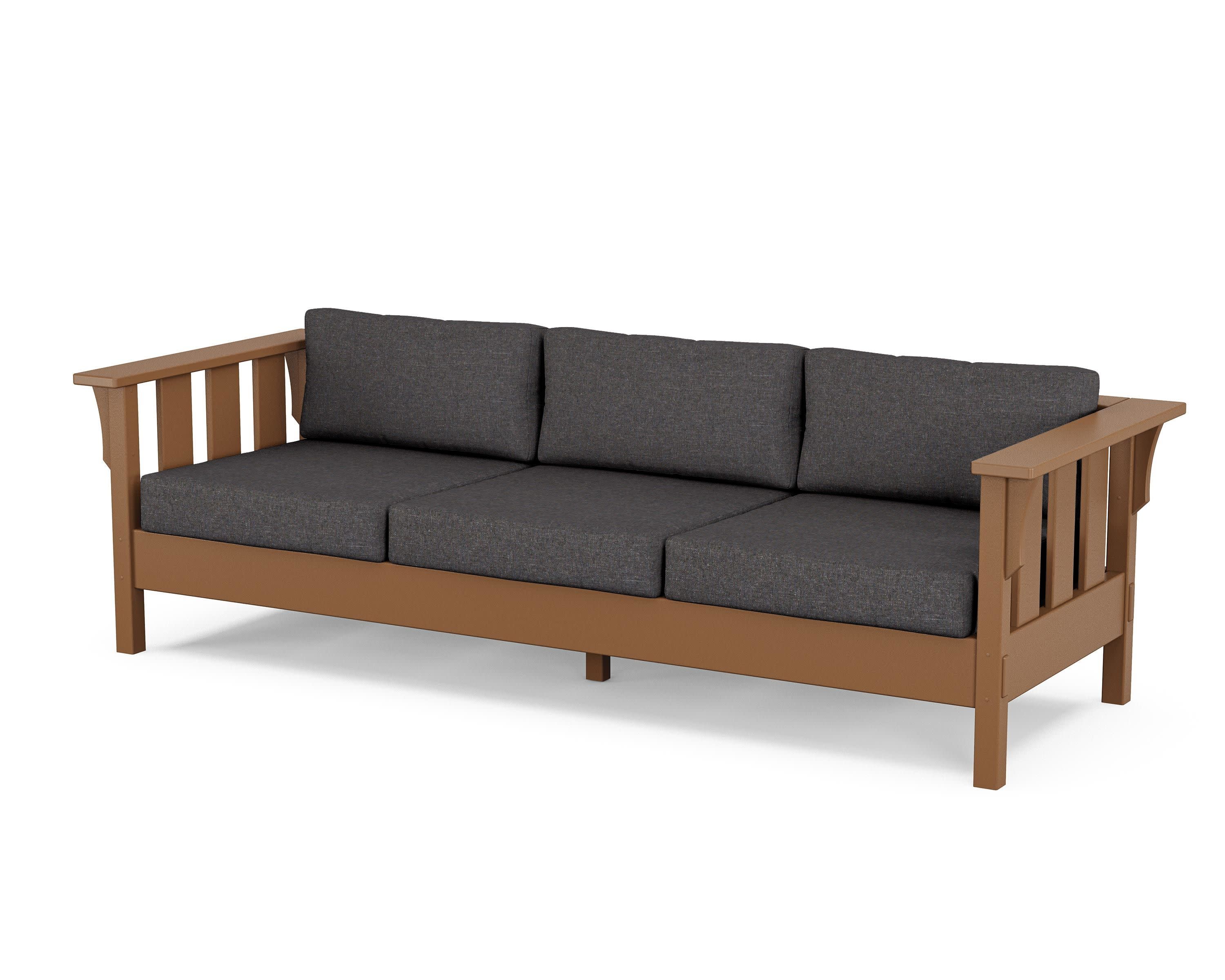 Acadia Deep Seating Sofa in Teak / Ash Charcoal