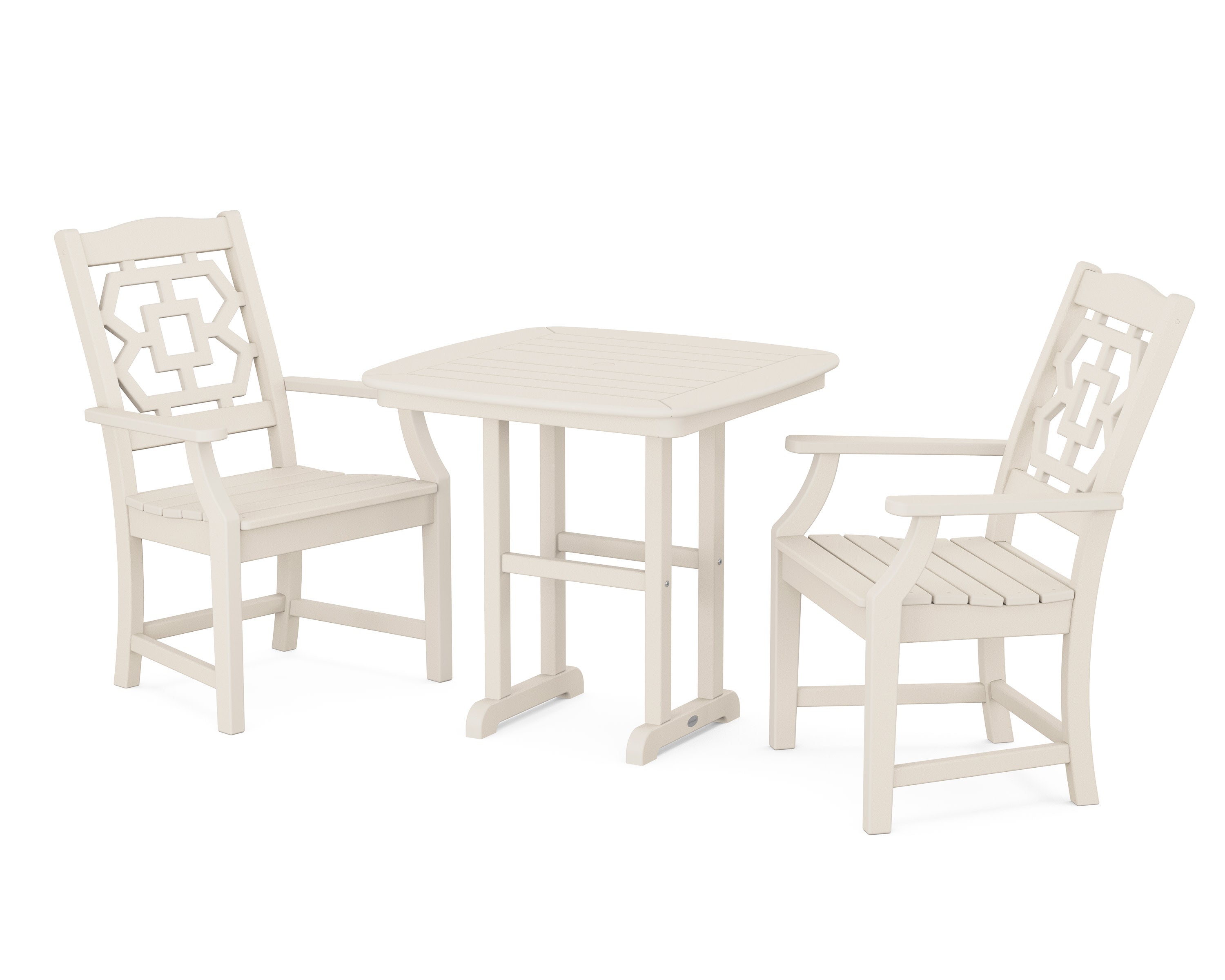 Chinoiserie 3-Piece Dining Set in Sand