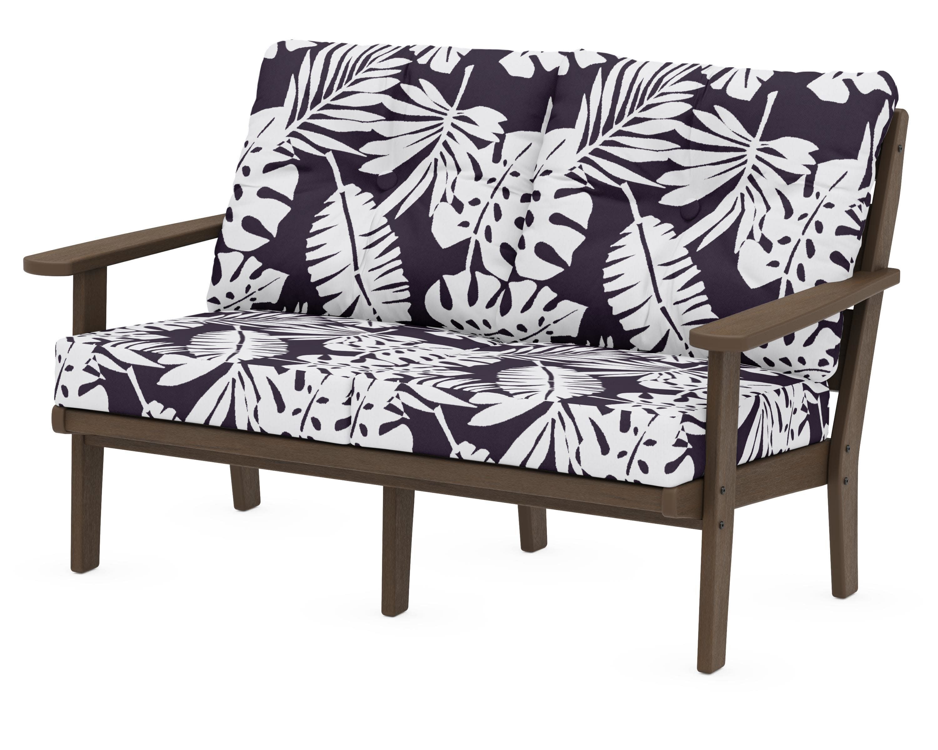 Lakeside Deep Seating Loveseat in Kona / Leaf Navy