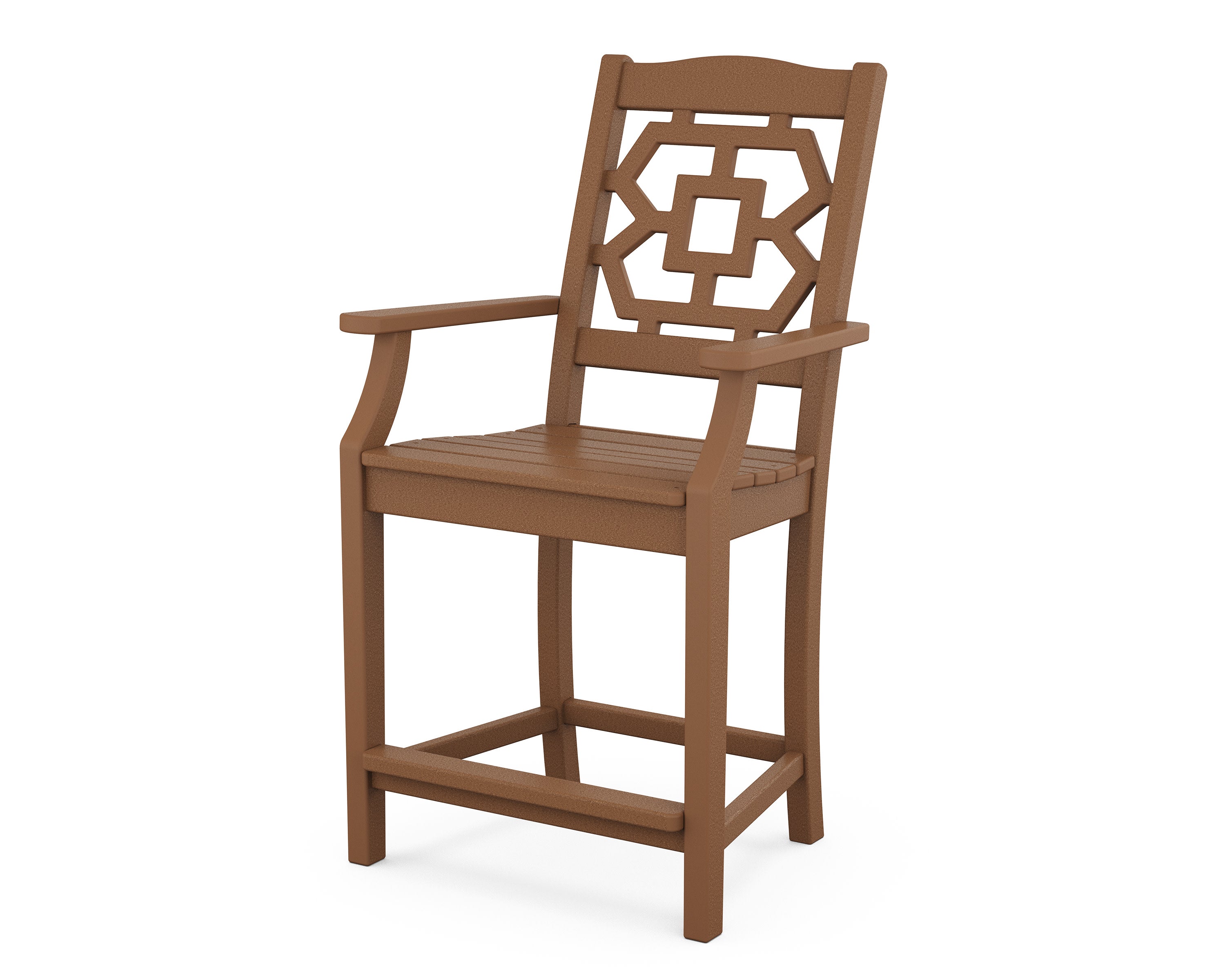 Chinoiserie Counter Arm Chair in Teak