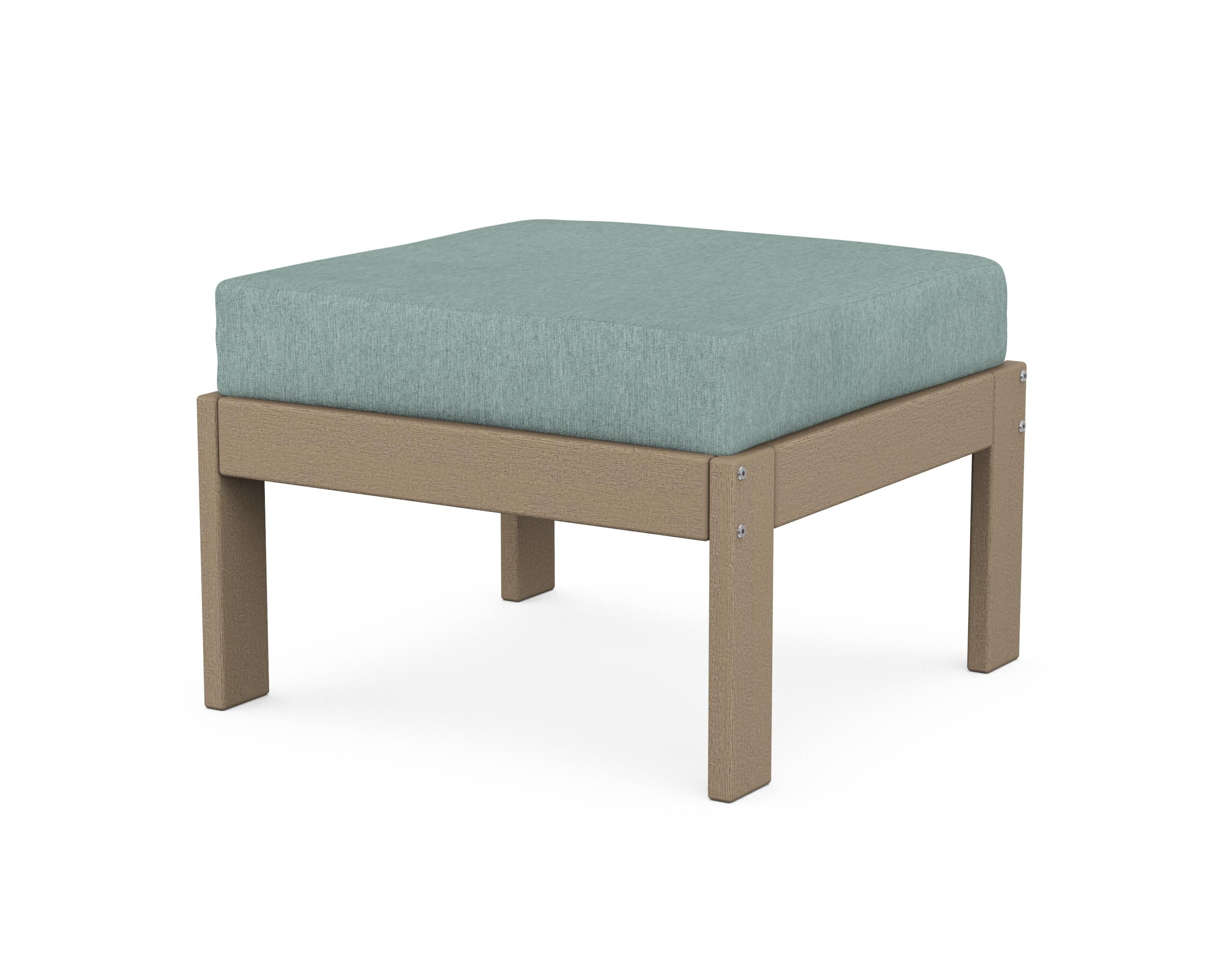 Vineyard Modular Ottoman in Vintage Sahara / Glacier Spa