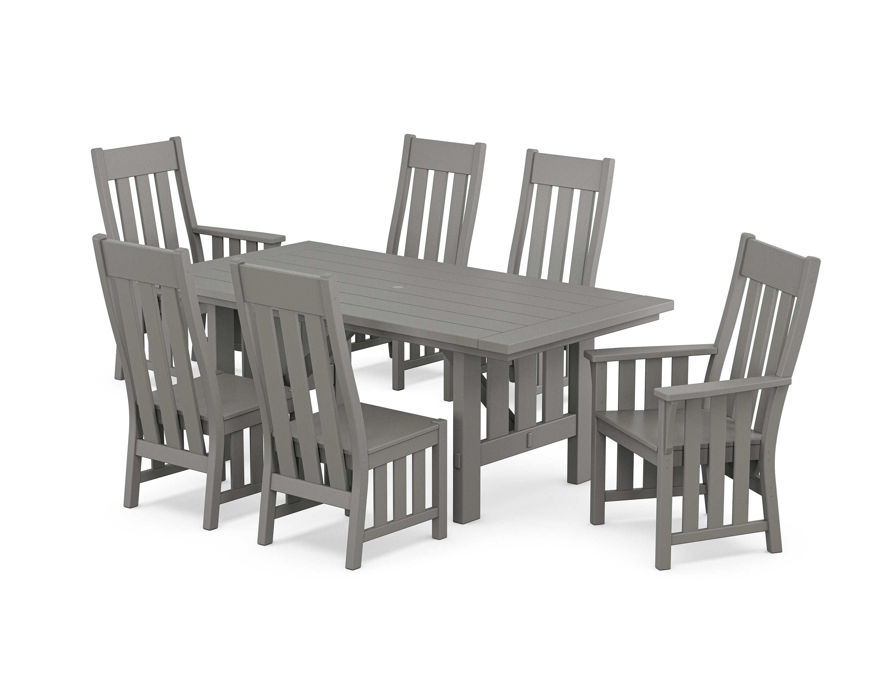 Acadia 7-Piece Dining Set in Slate Grey