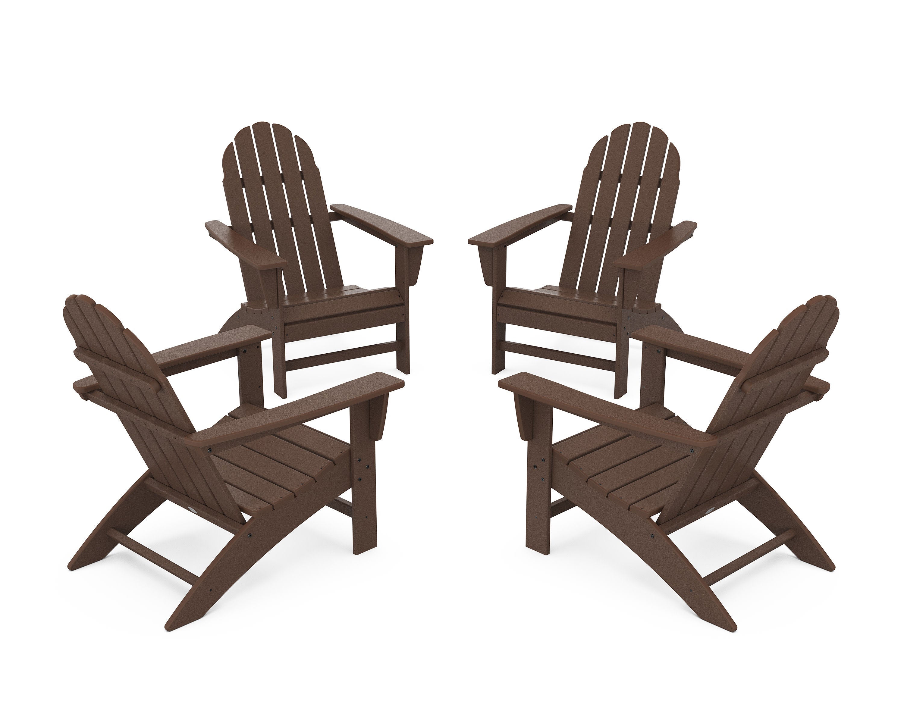 Vineyard 4-Piece Adirondack Conversation Set in Mahogany