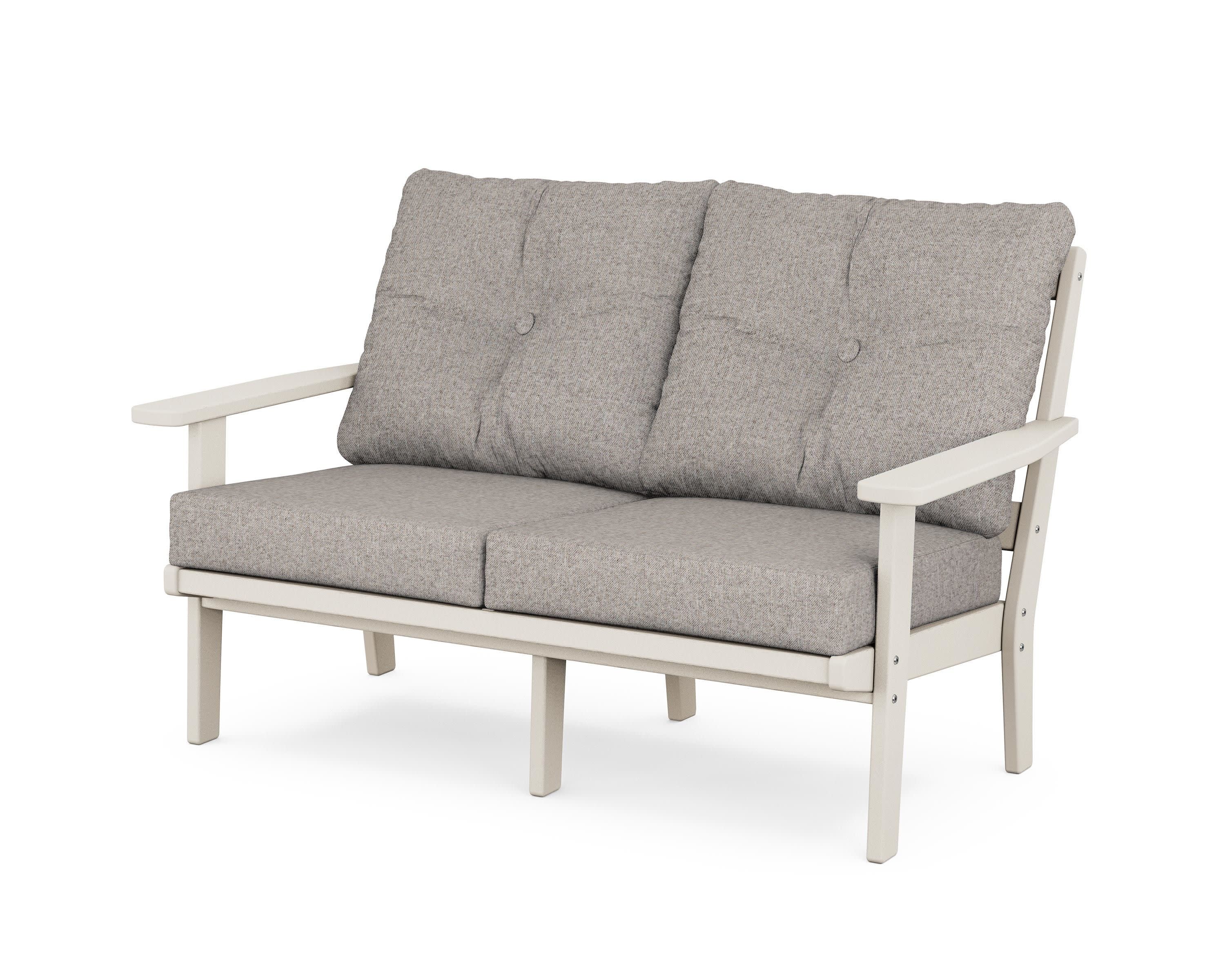 Oxford Deep SeatingLoveseat in Sand / Weathered Tweed