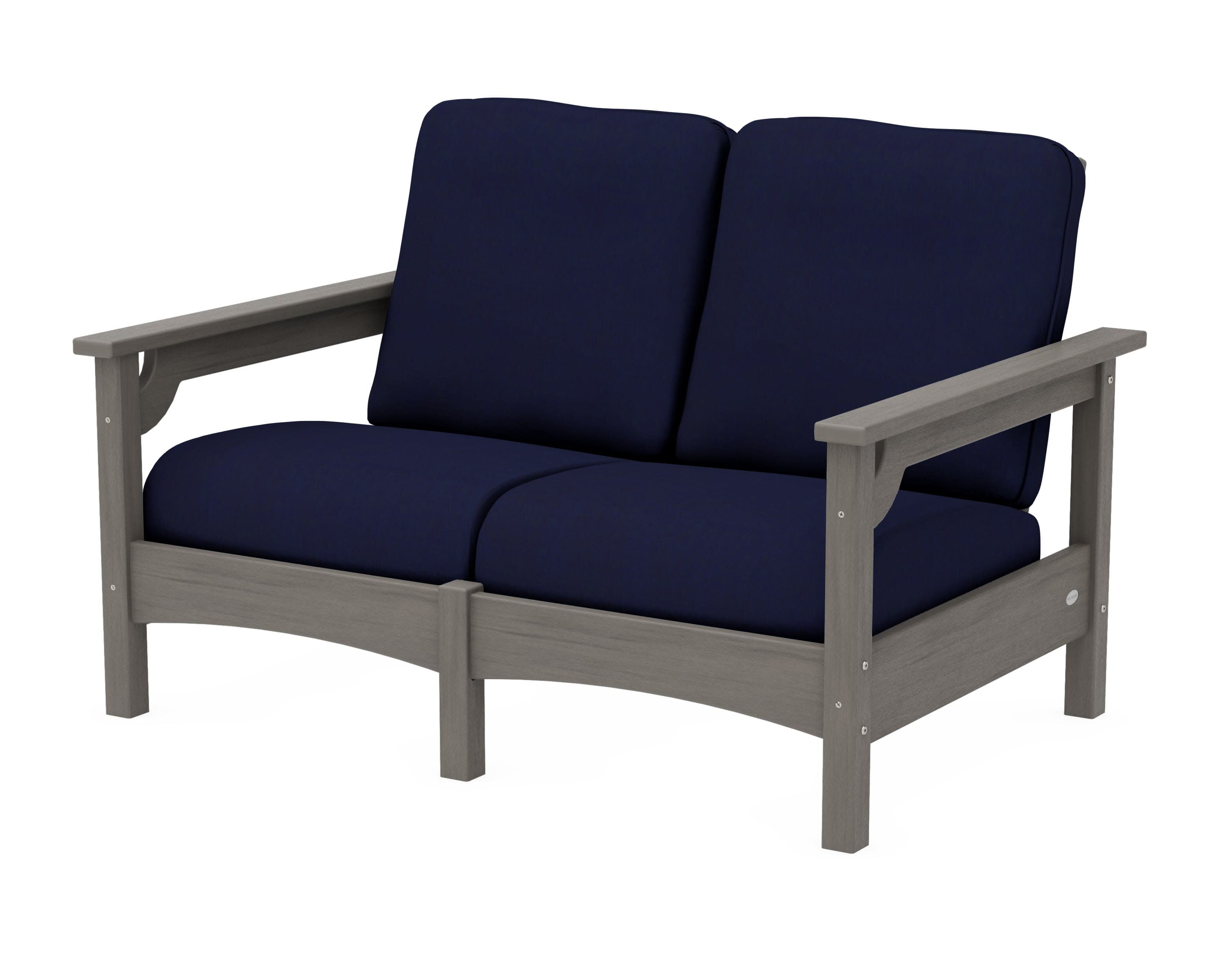 Club Loveseat in Driftwood / Navy