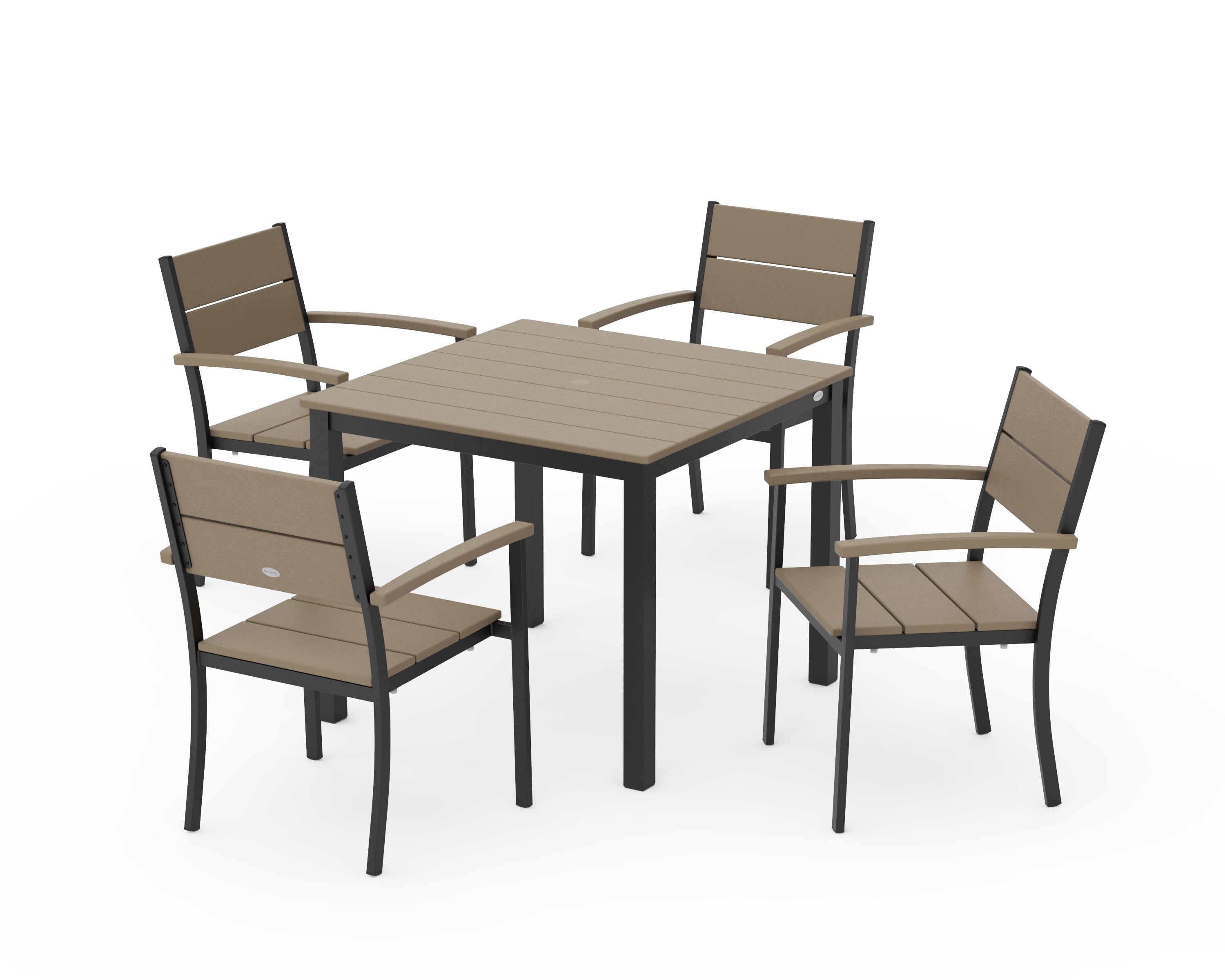 Main Street 5-Piece Dining Set in Black / Vintage Sahara