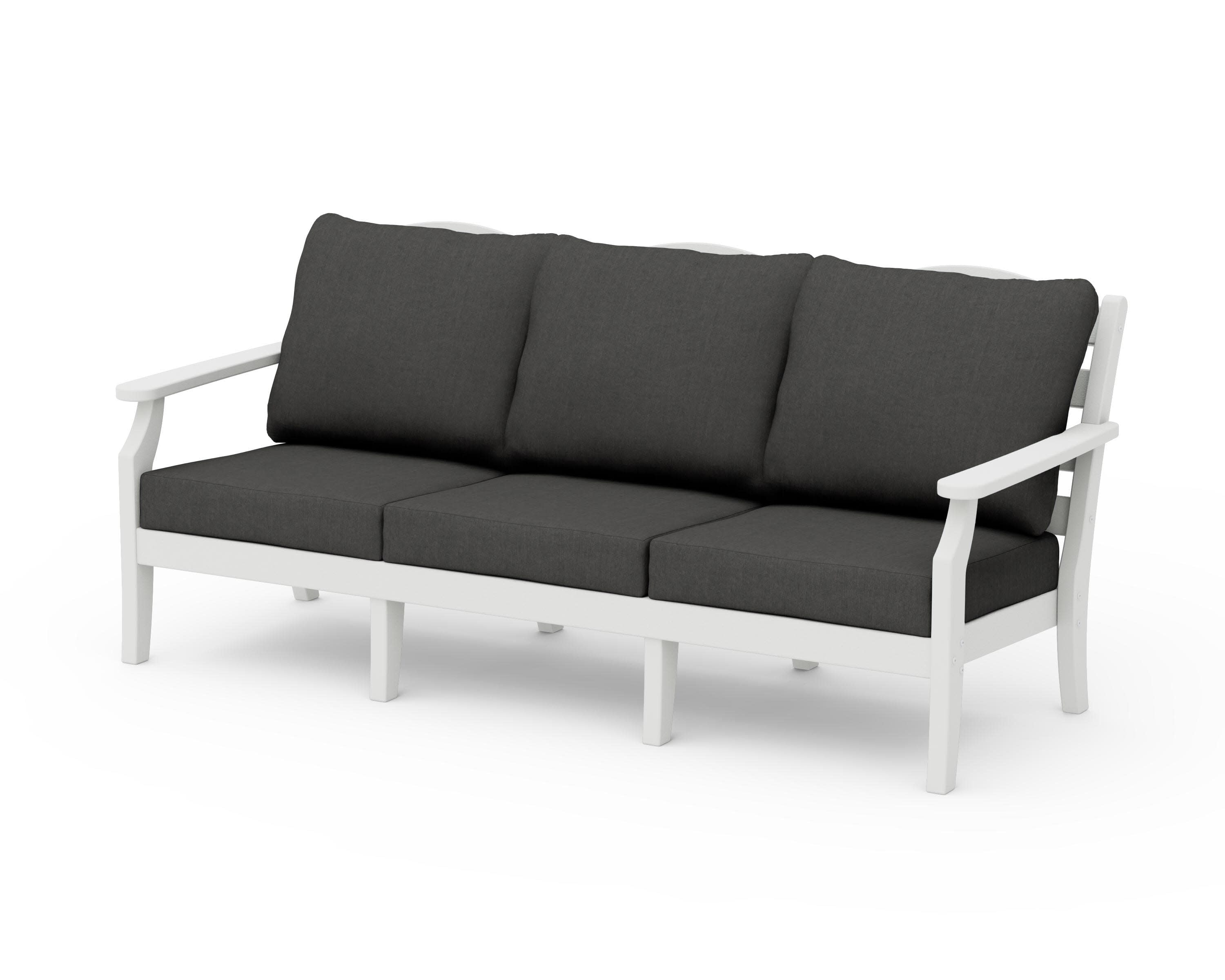 Savannah Deep Seating Sofa in Vintage White / Spectrum Carbon