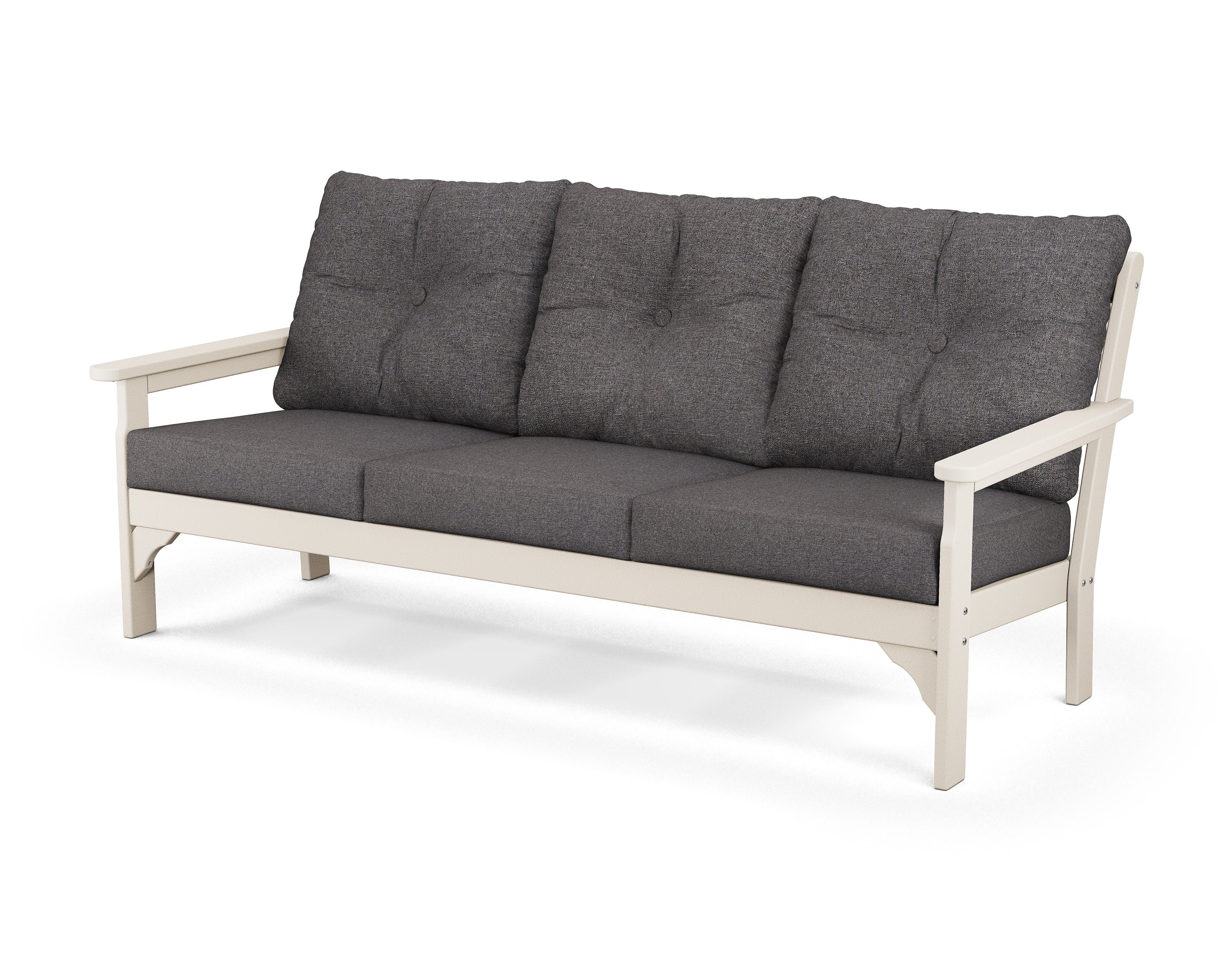 Vineyard Deep Seating Sofa in Sand / Ash Charcoal